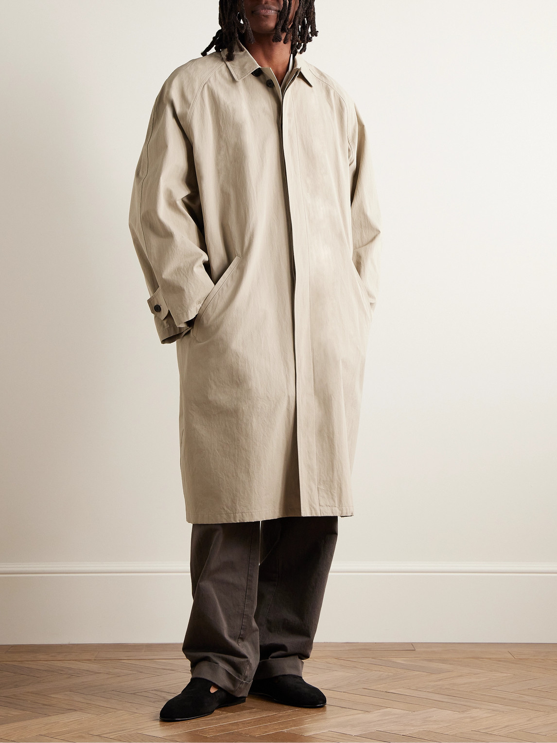 Shop The Row Flemming Cotton Trench Coat In Neutrals