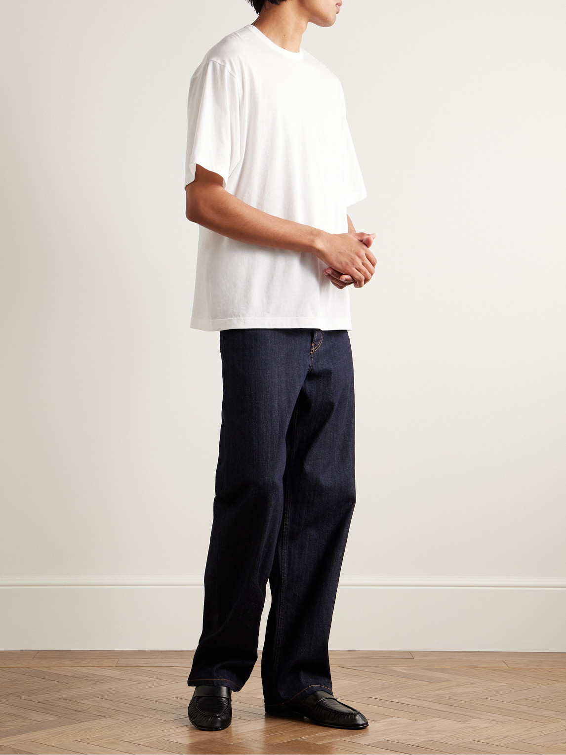 The Row Luke Soft Supima Cotton Jersey T-shirt In White