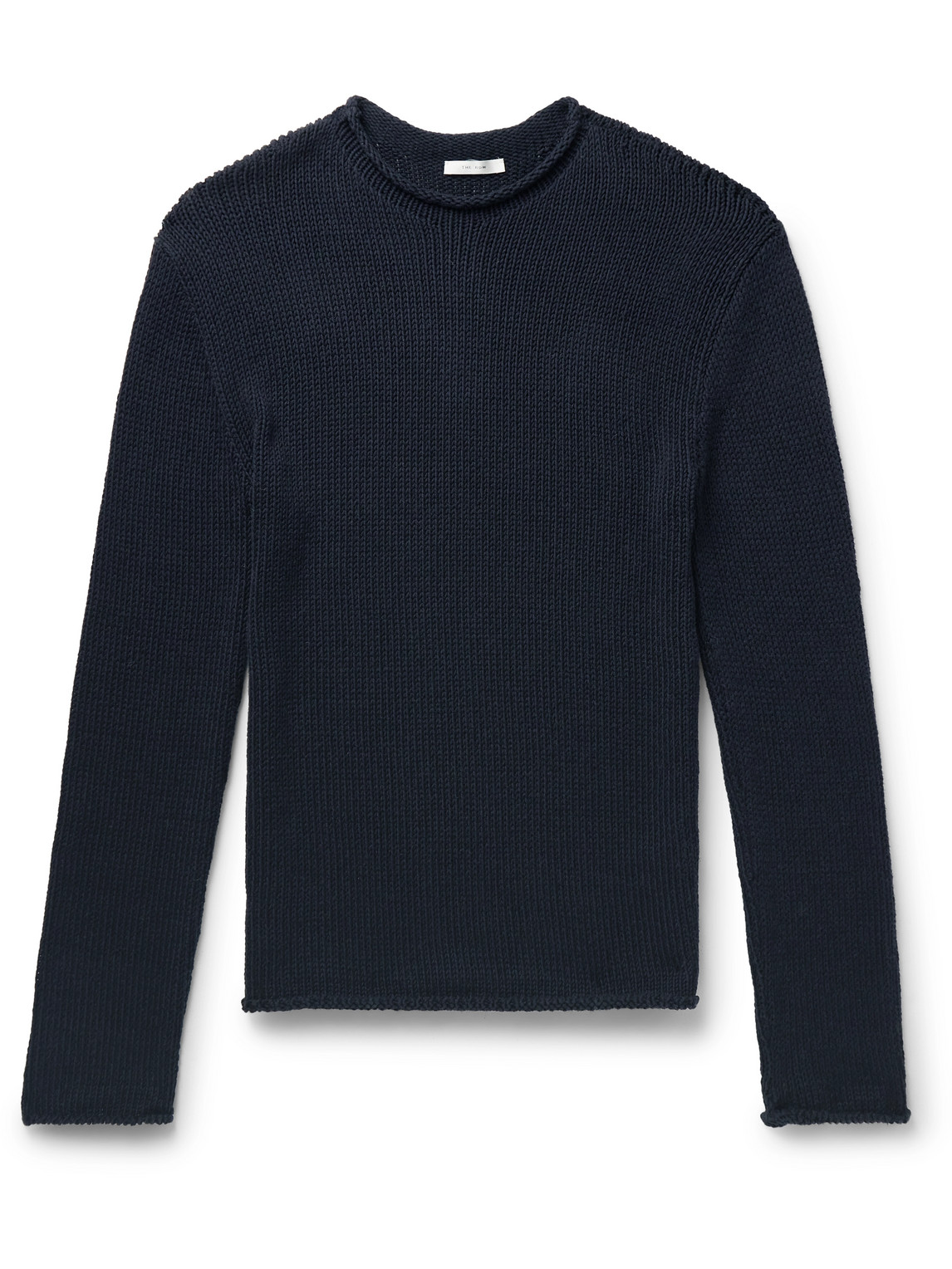 The Row Navy Anteo Sweater In Drn Dark Navy