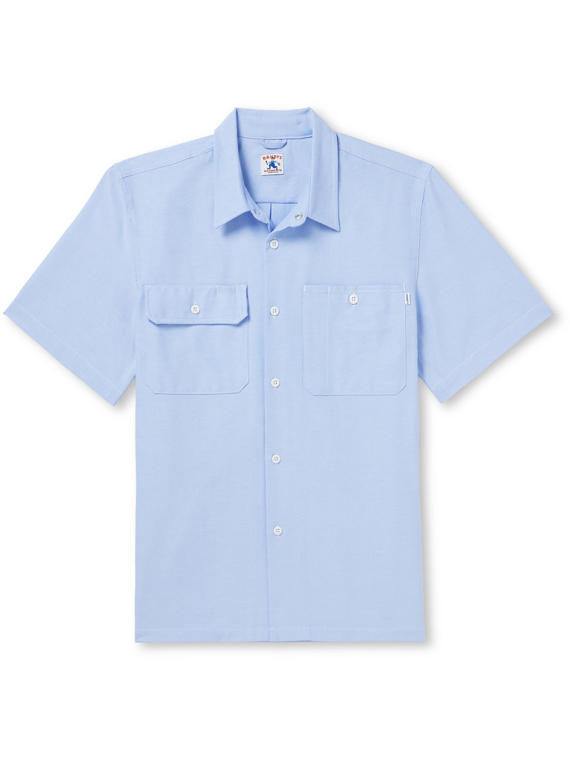 Randy's Garments Cotton-blend Oxford Shirt In Blue
