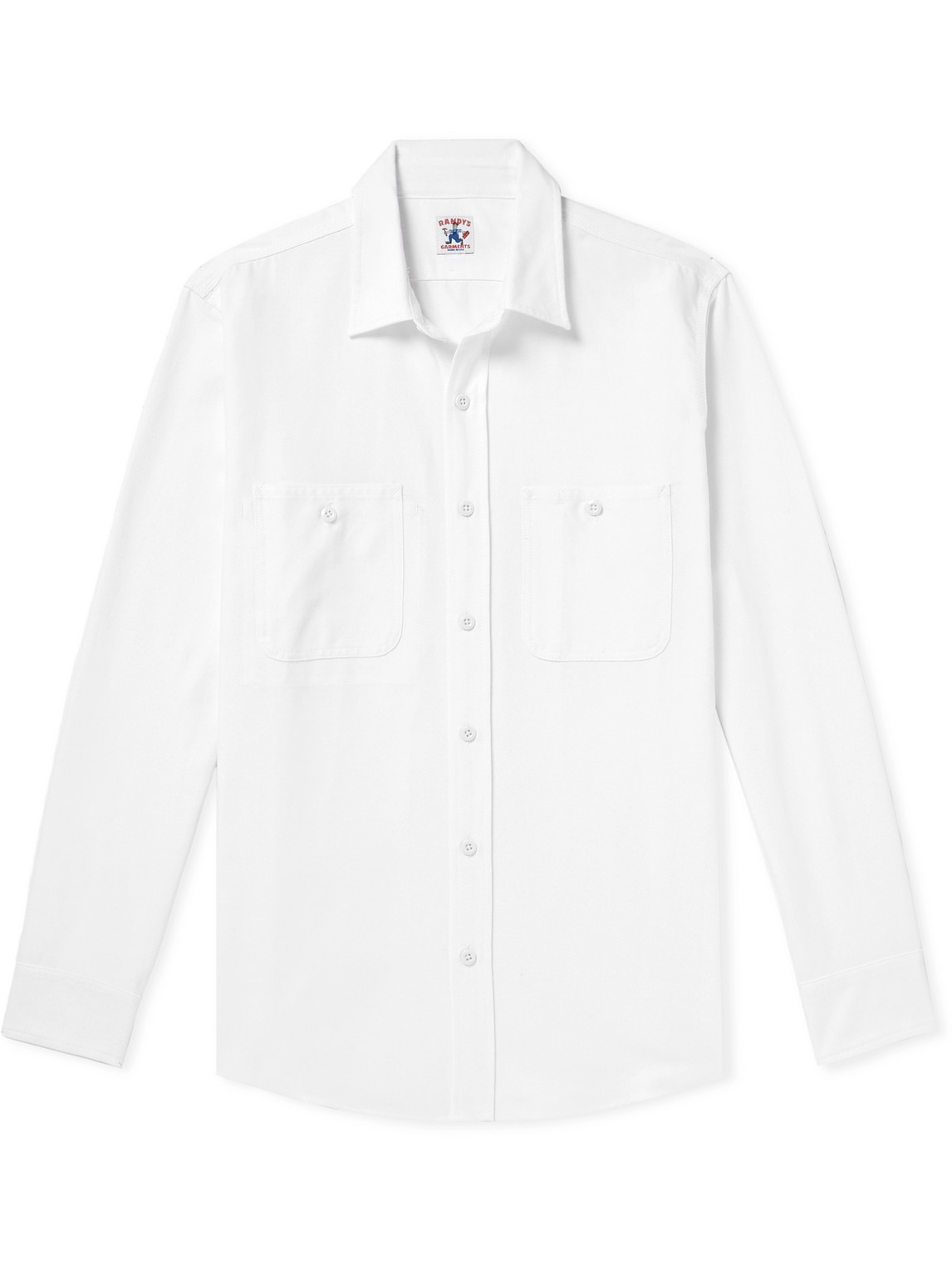 Randy's Garments Cotton-blend Oxford Shirt In White