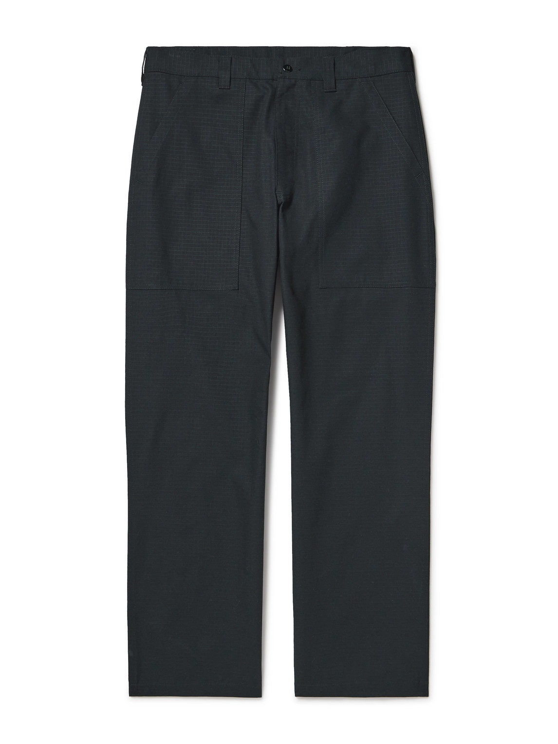 Randy's Garments Tapered Logo-appliquéd Cotton-ripstop Trousers In Black