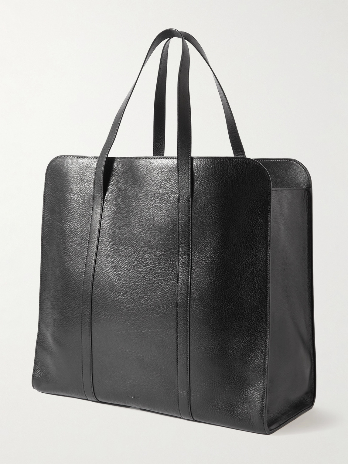 Shop The Row Ben Full-grain Leather Tote Bag In Black