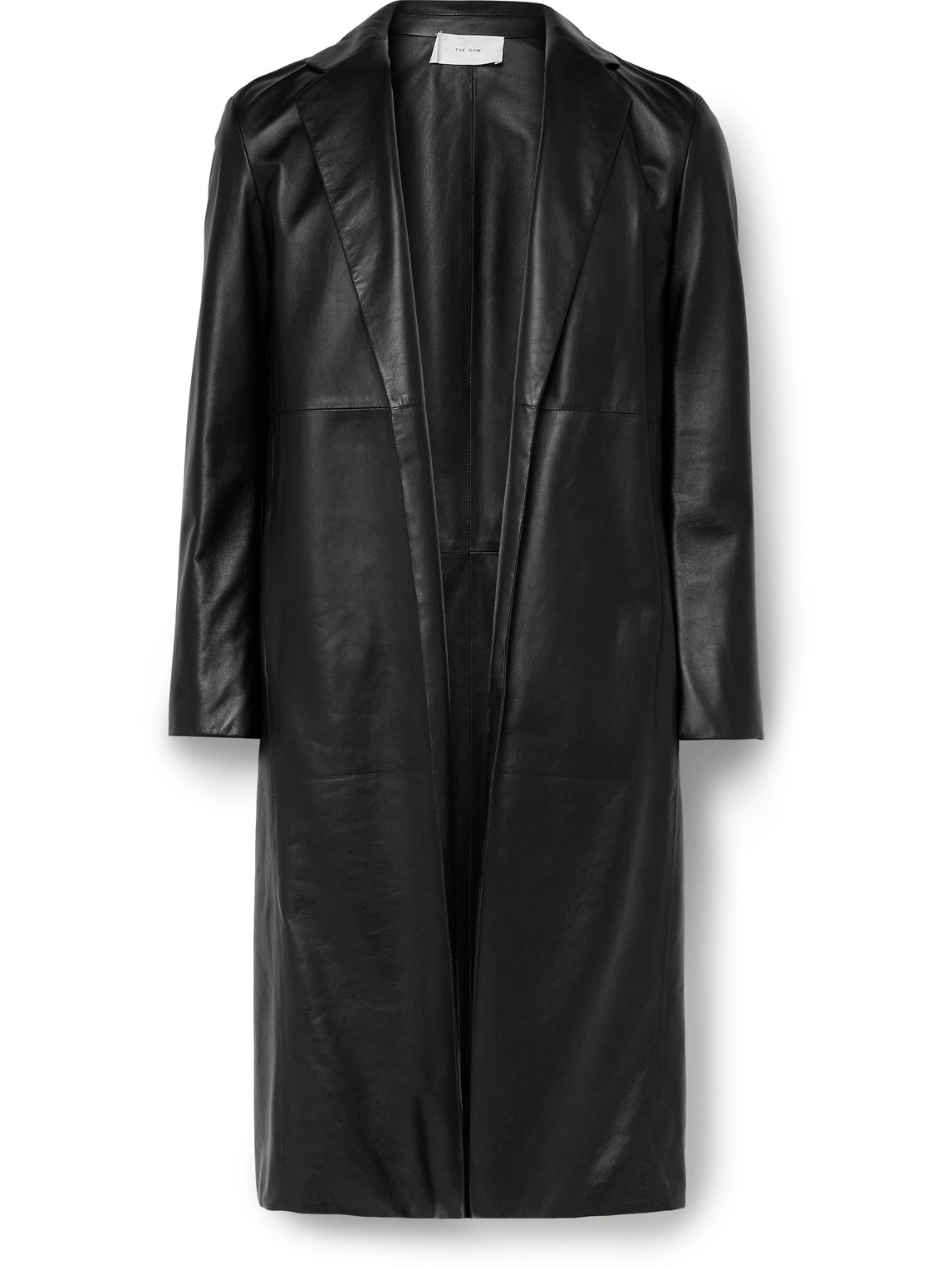 The Row Babilor Leather Coat In Black