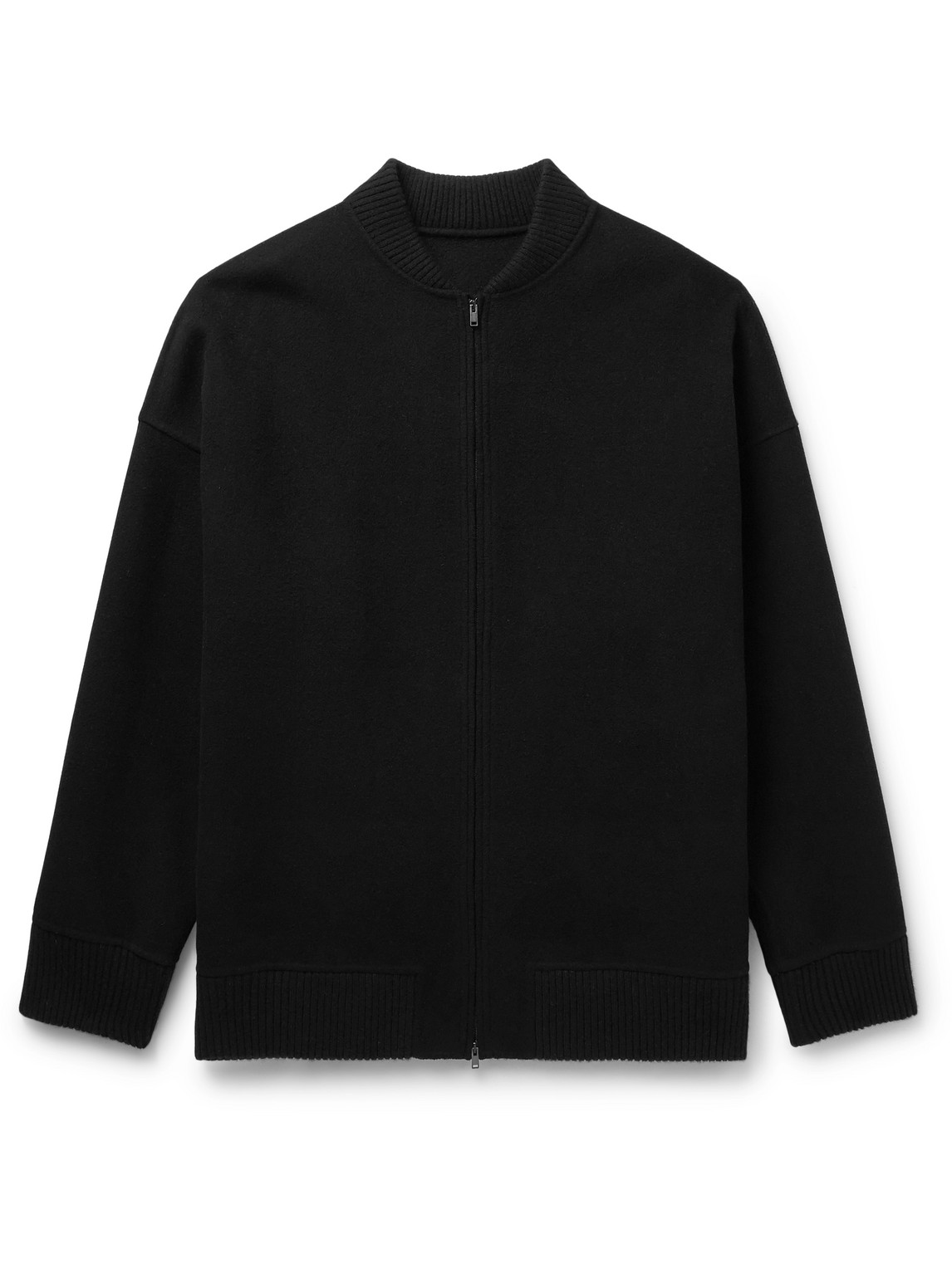 The Row Daxton Cashmere-felt Bomber Jacket In Black
