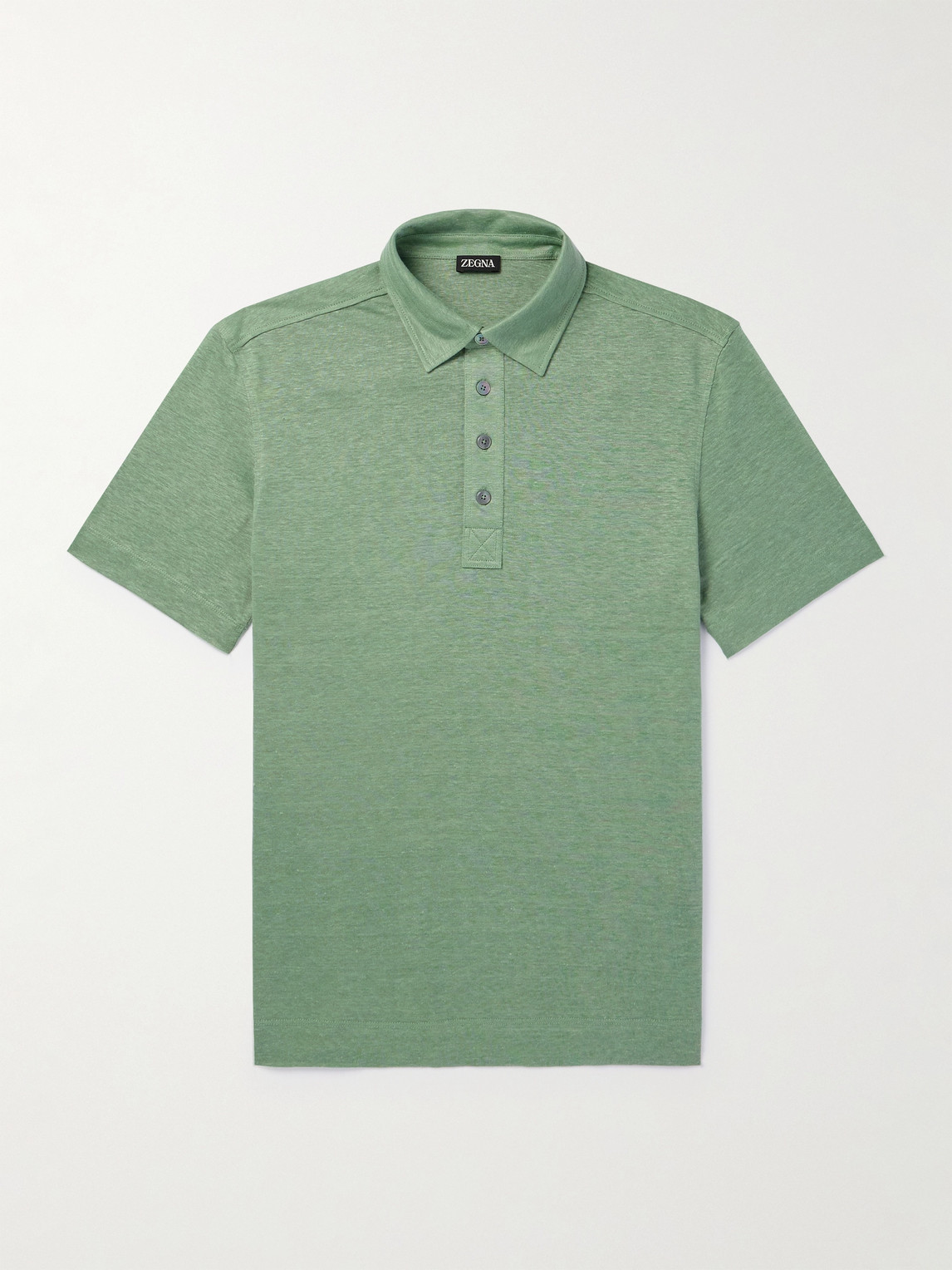 Zegna Slim-Fit Linen Polo Shirt - Men
