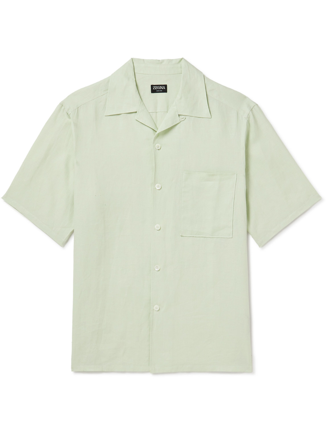 Camp-Collar Oasi Linen Shirt