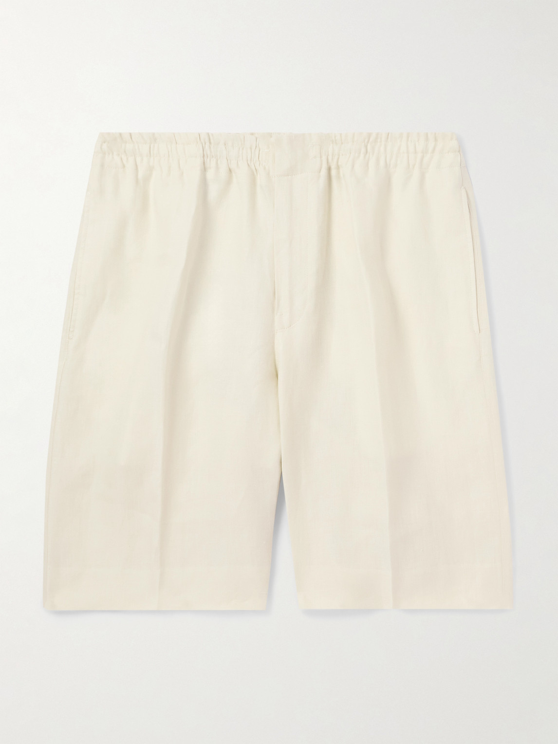 Zegna Straight-leg Oasi Linen Shorts In White