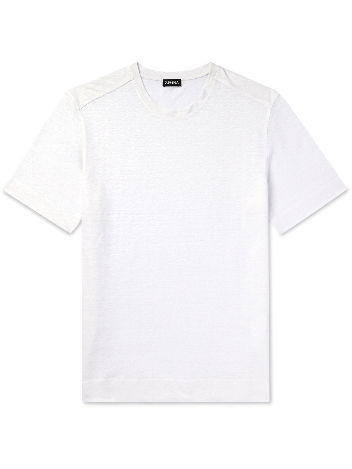 Shop Zegna Linen-jersey T-shirt In White