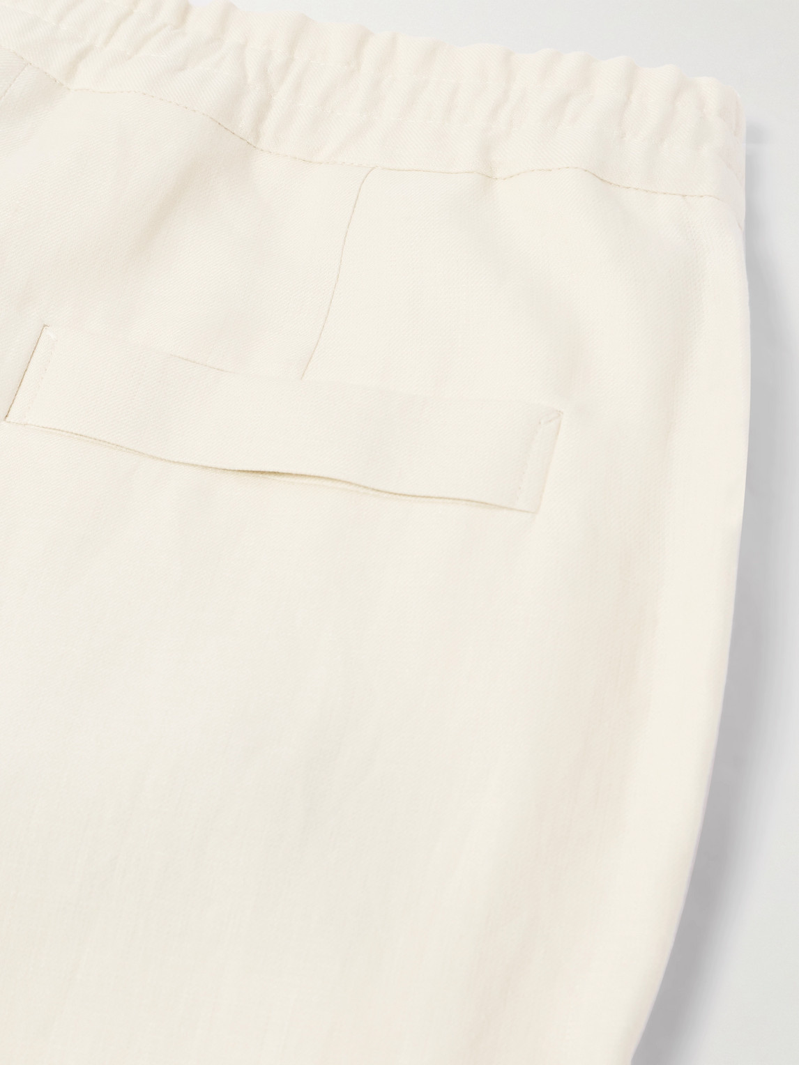 Zegna Tapered Oasi Linen Trousers In White