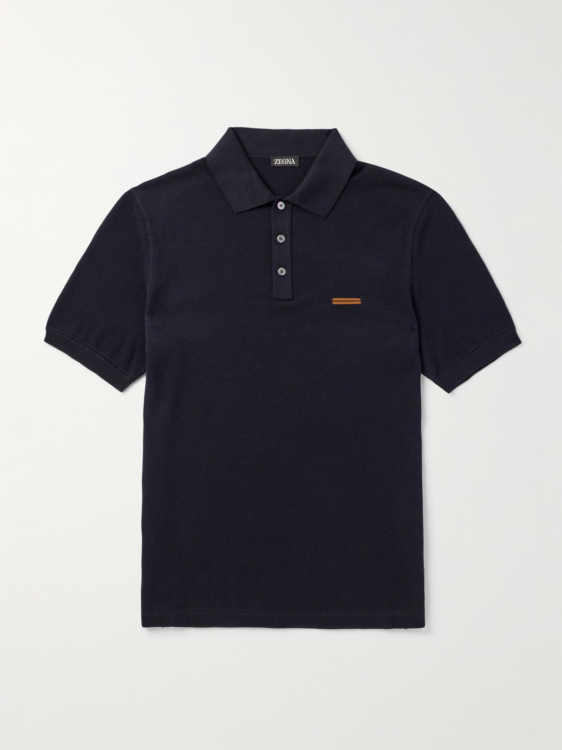 Zegna Slim-Fit Cotton-Piqué Polo Shirt - Men