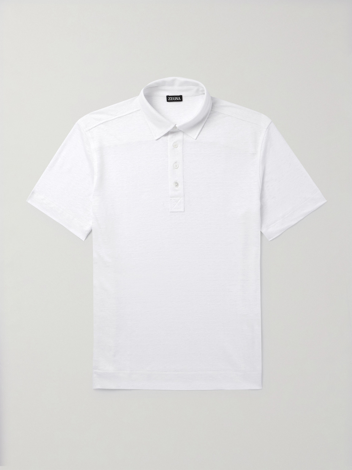 Zegna Slim-Fit Linen Polo Shirt - Men