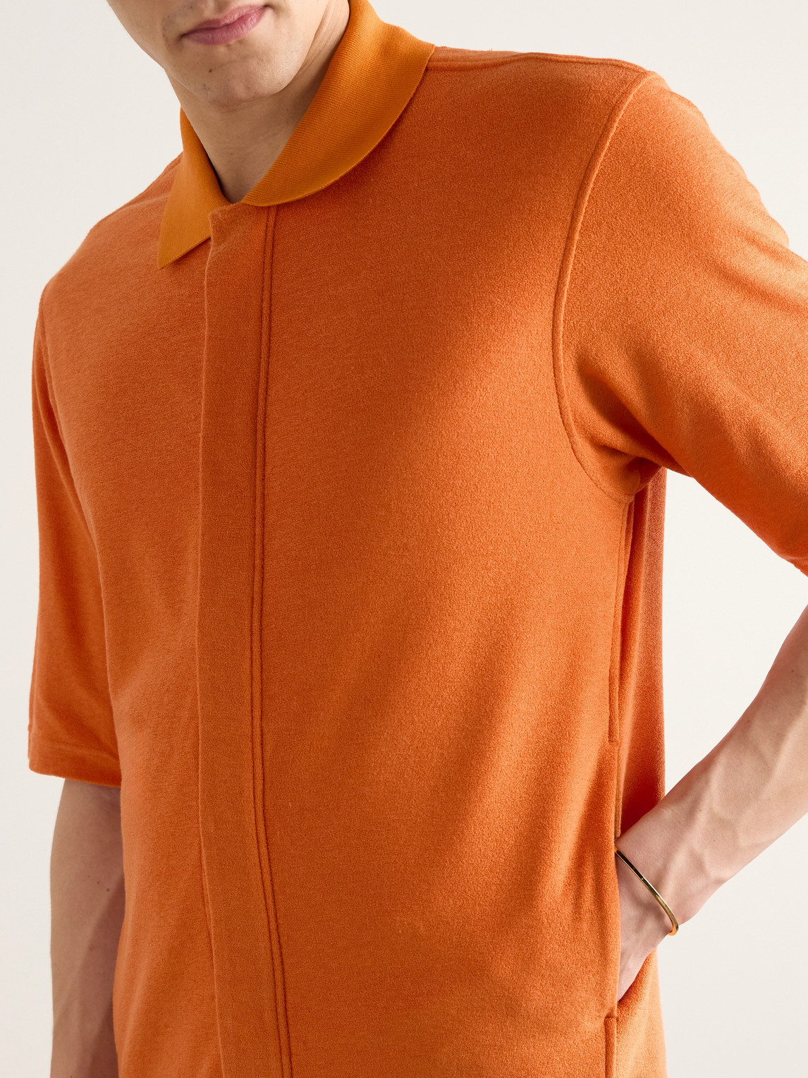 Cotton And Silk-Blend Terry Shirt