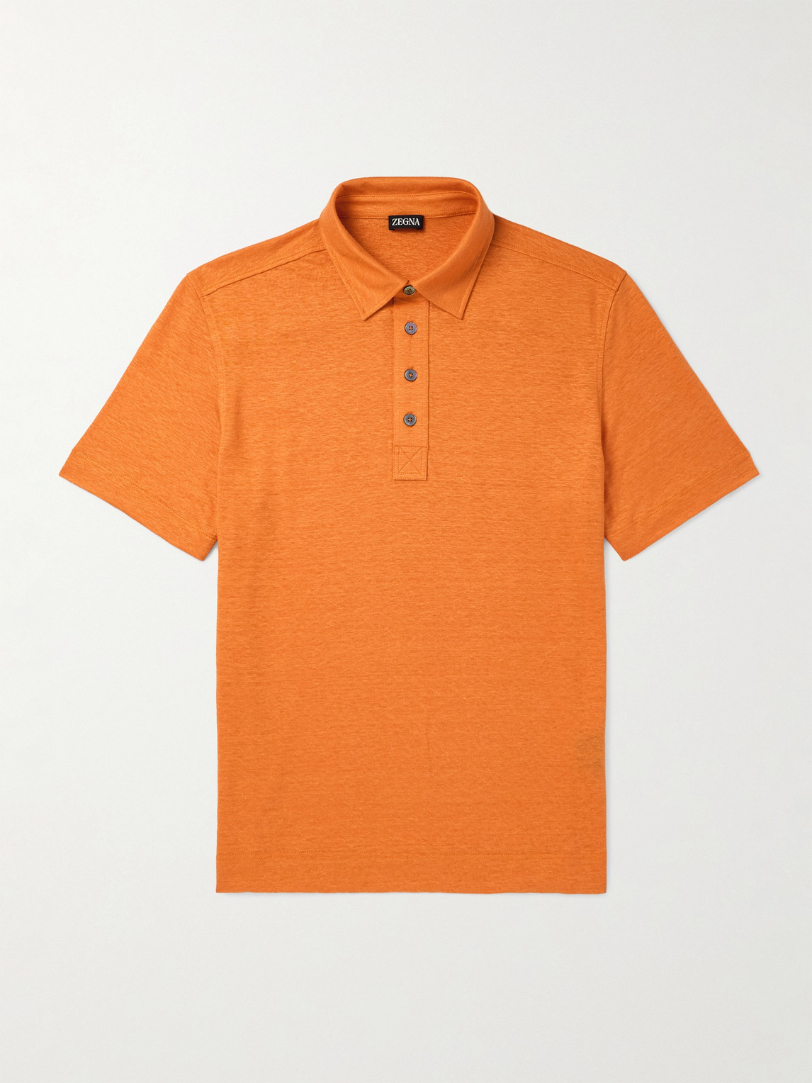 Zegna Slim-Fit Linen Polo Shirt - Men