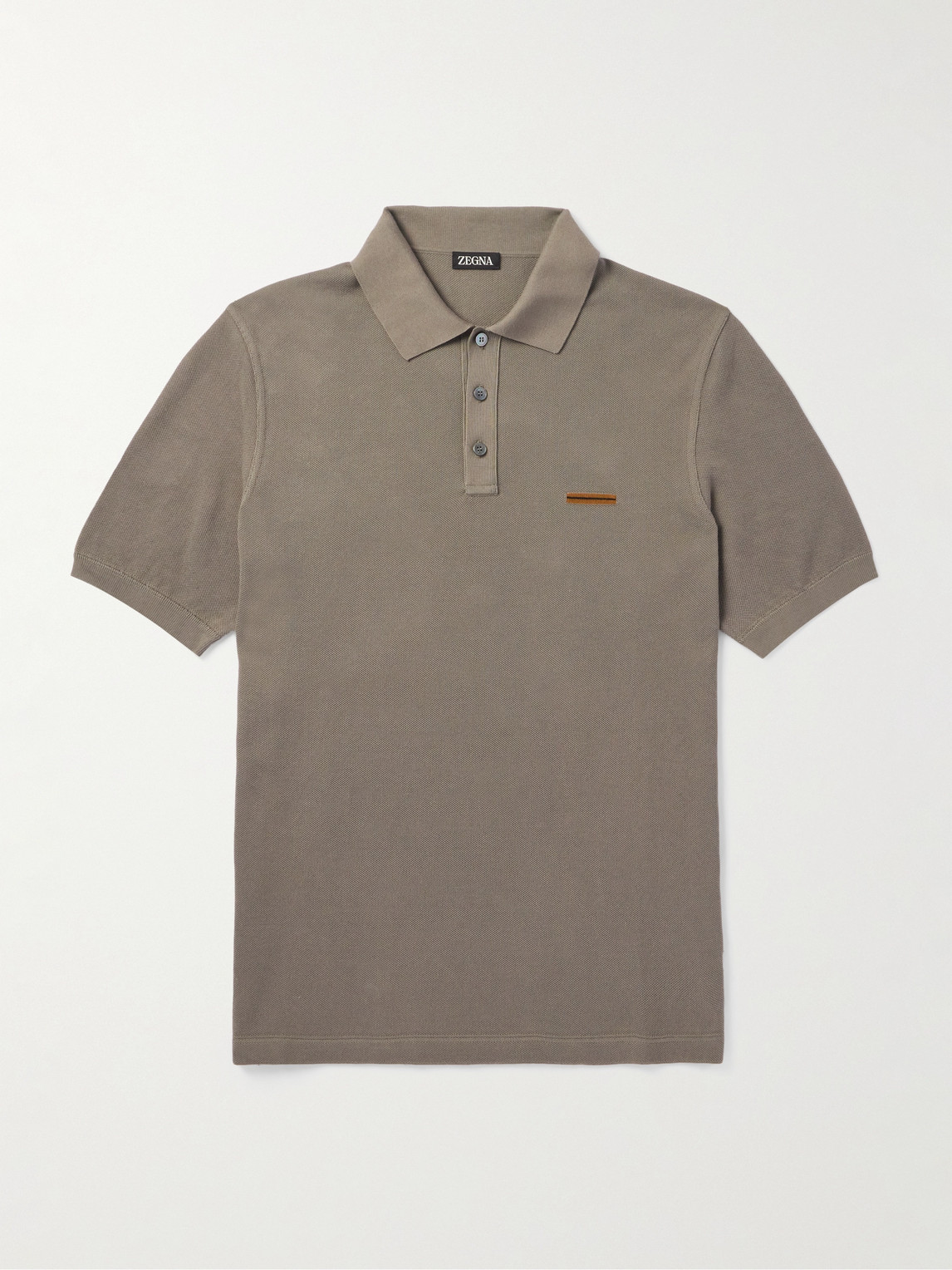 Zegna Slim-Fit Cotton-Piqué Polo Shirt - Men