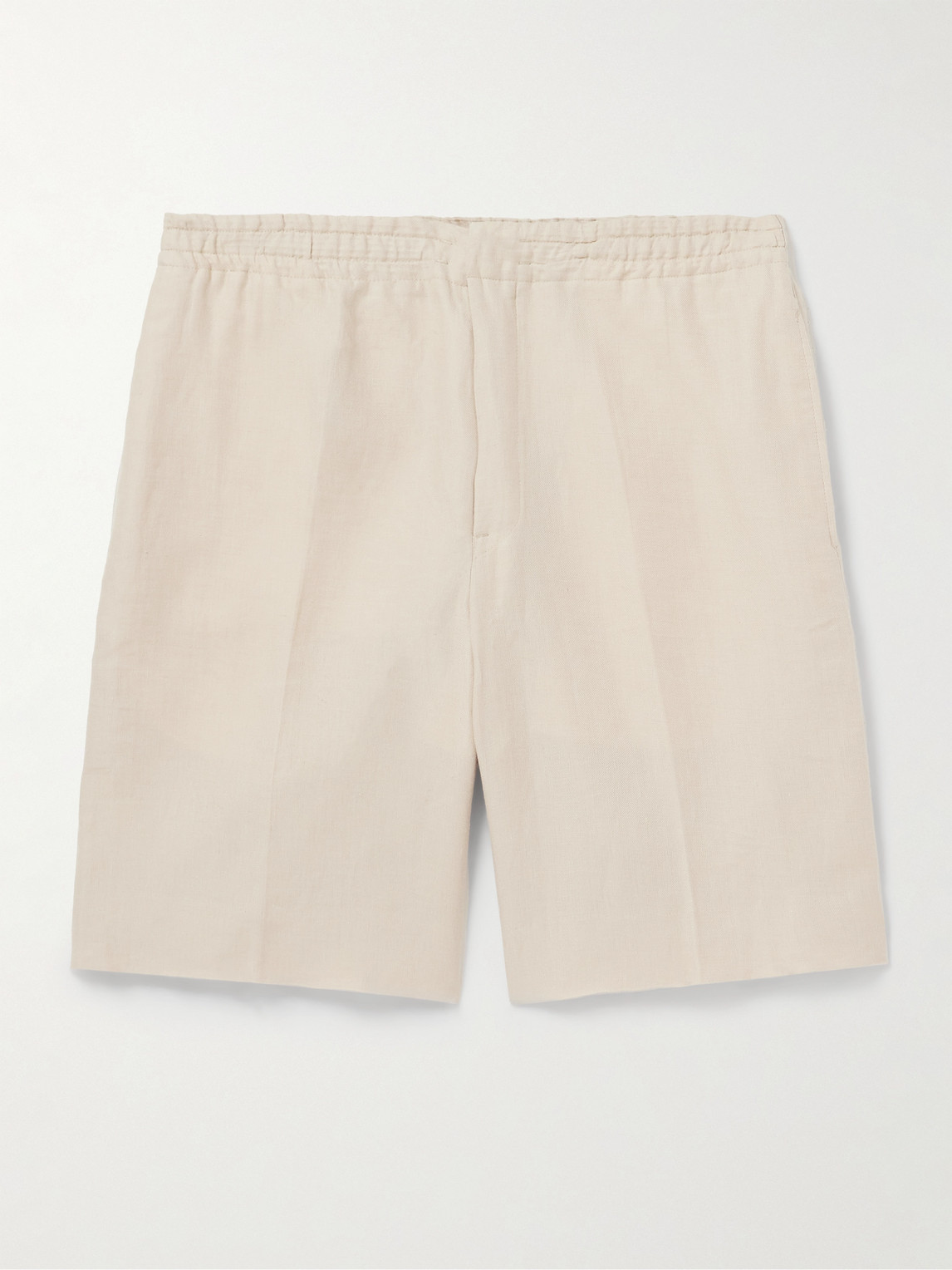 Zegna Straight-Leg Oasi Linen Drawstring Shorts - Men