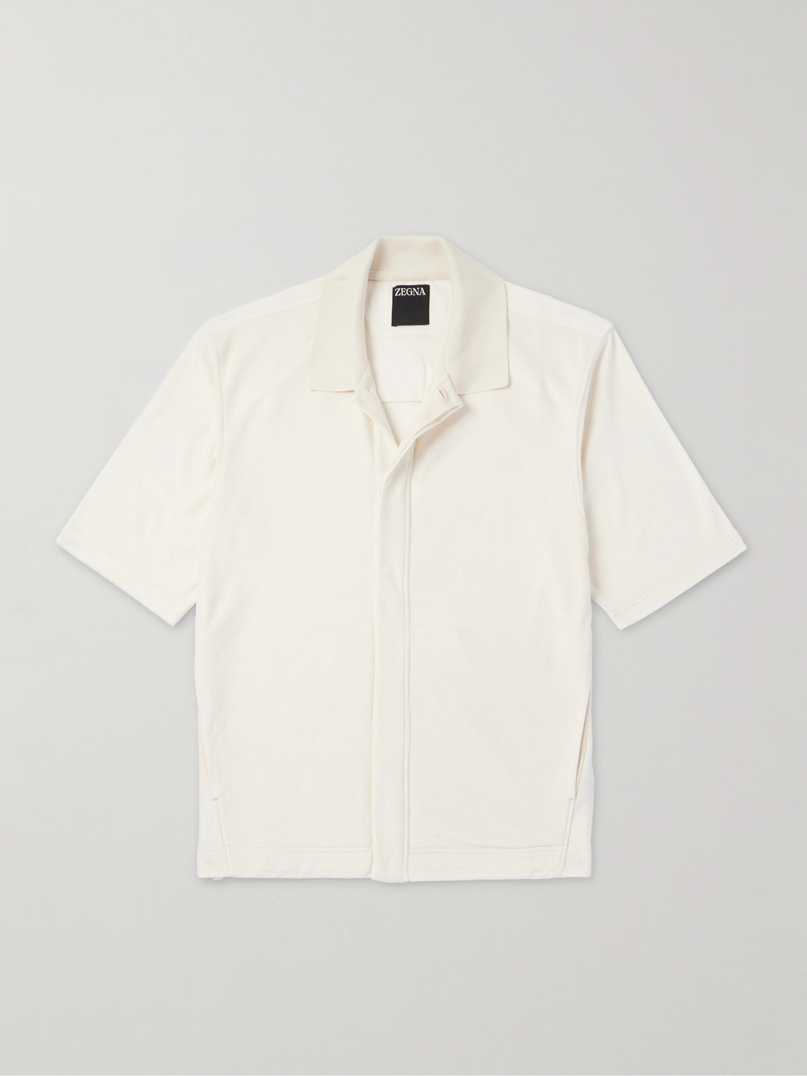 Zegna Cotton and Silk-Blend Terry Shirt - Men