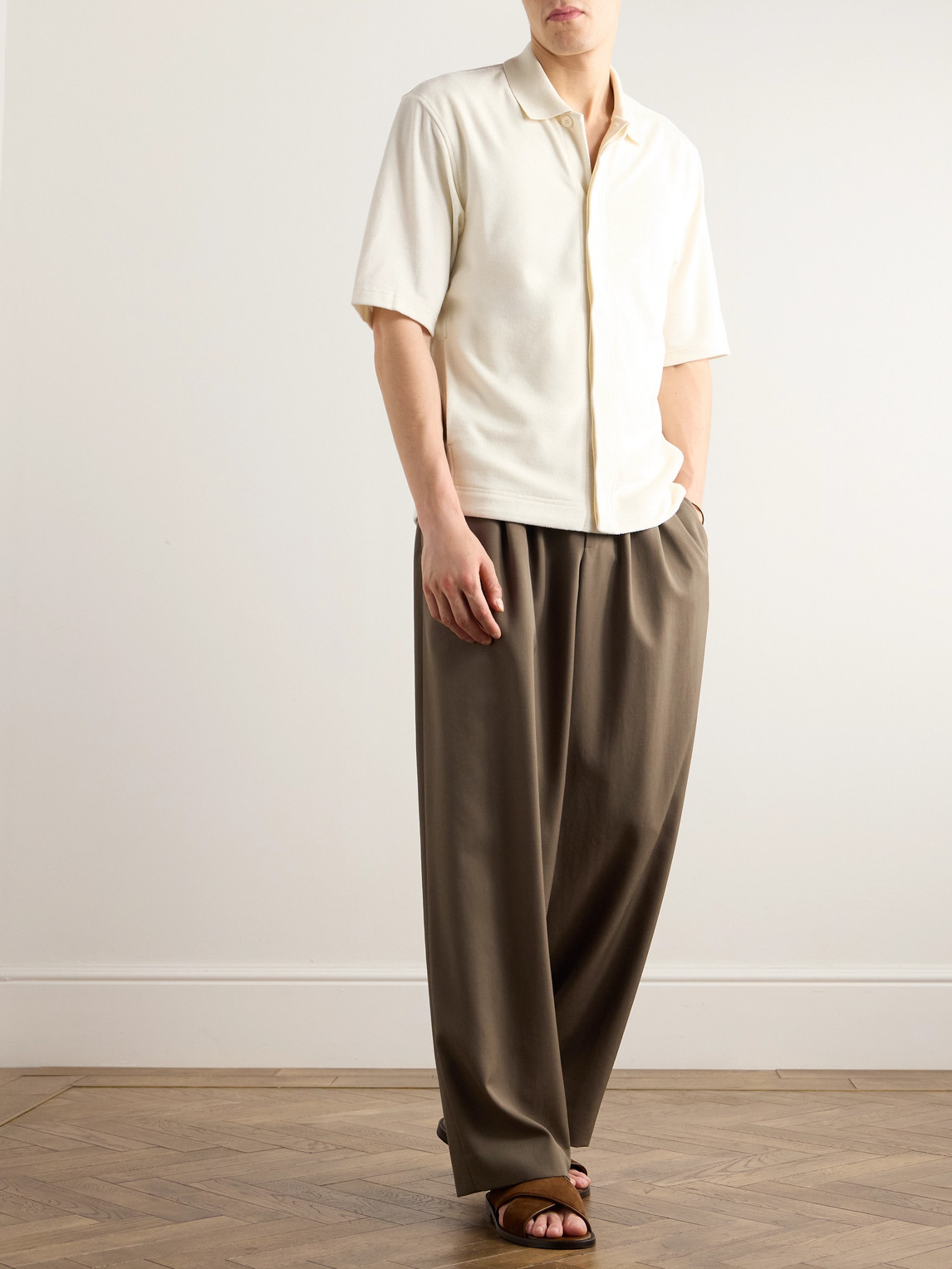 Cotton and Silk-Blend Terry Shirt — 2