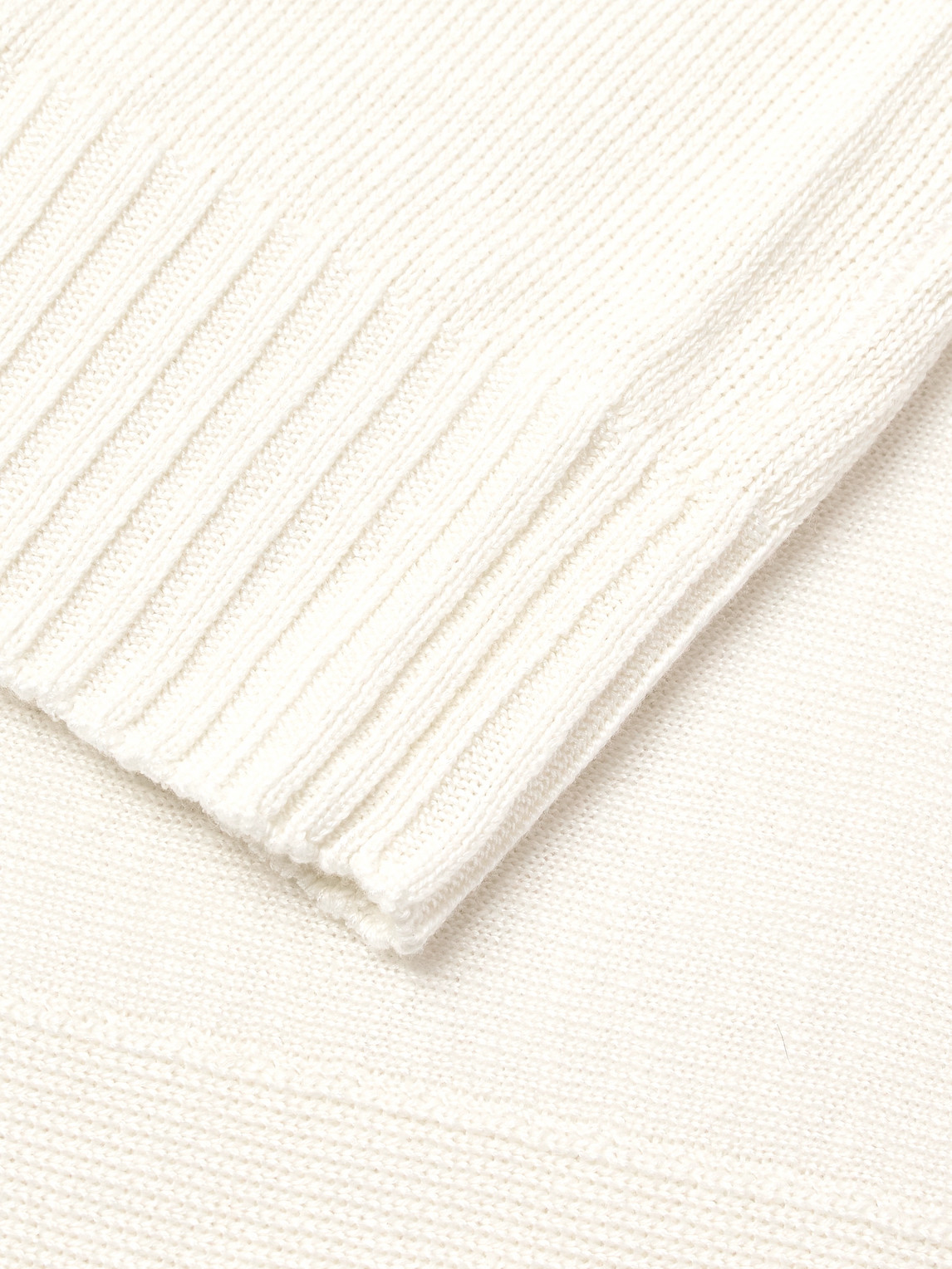 Zegna Cashmere And Silk-blend Sweater In White