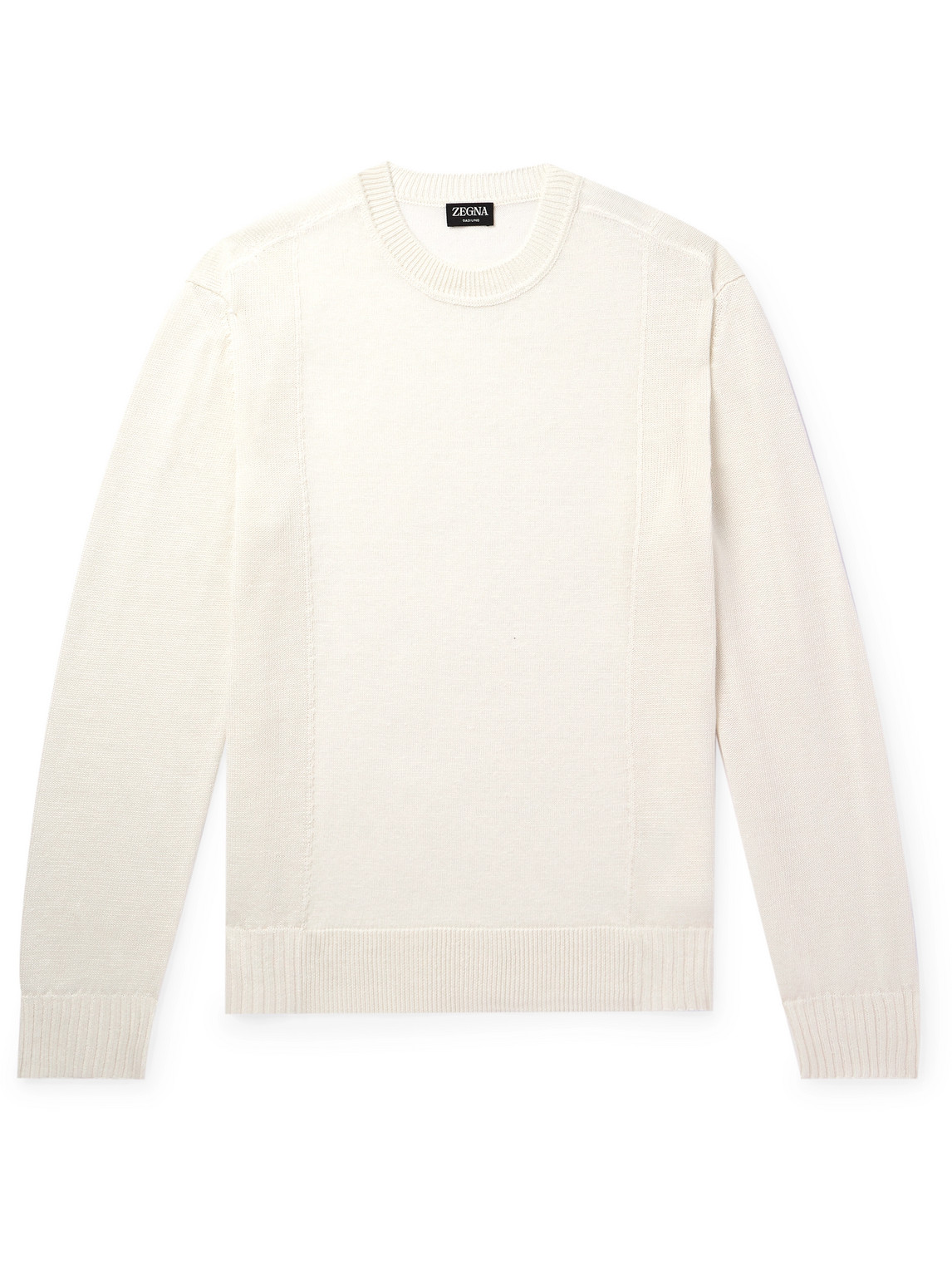 Zegna Cashmere And Silk-blend Sweater In White