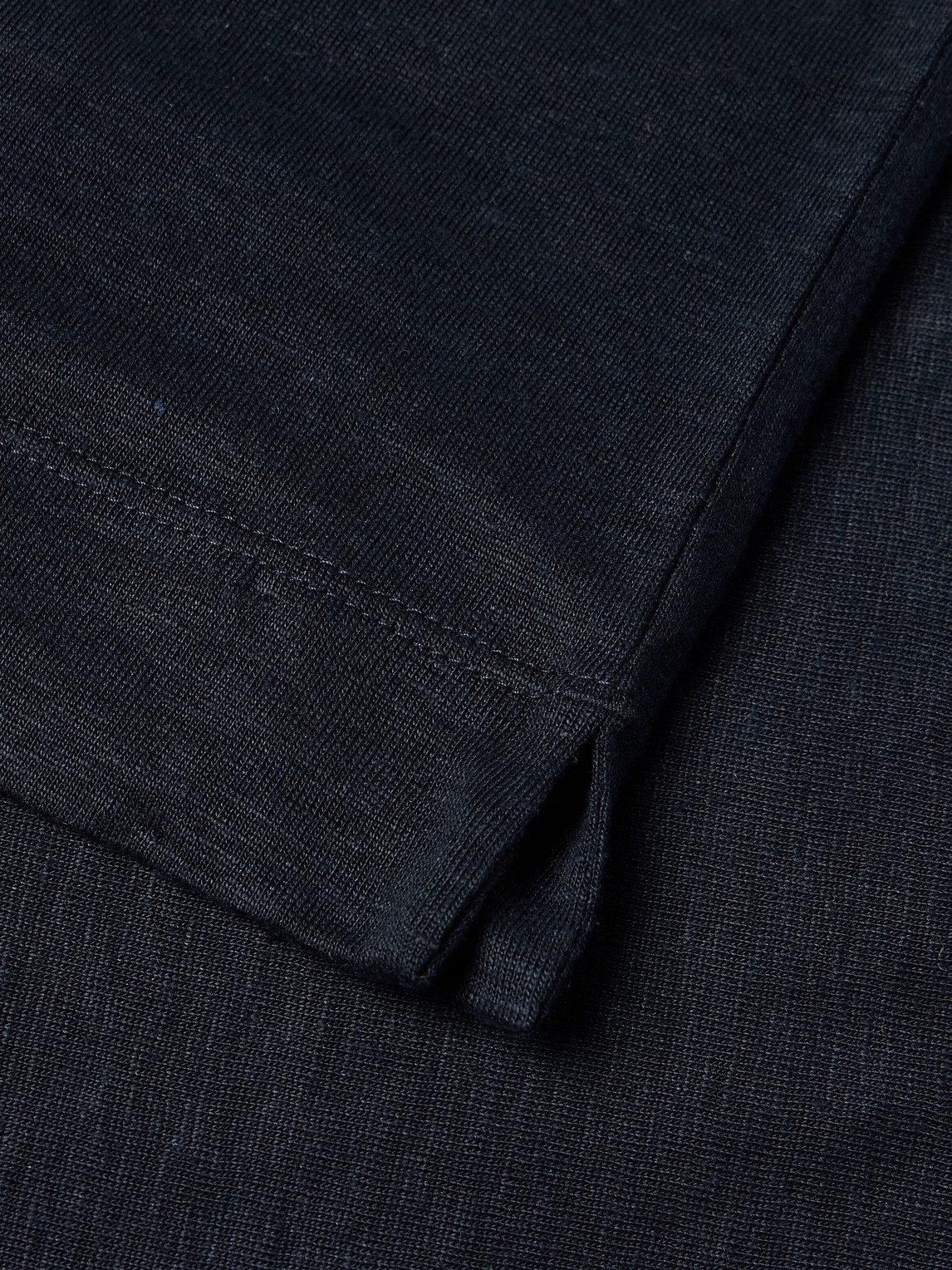Zegna Pure Linen Jersey T-shirt In Blue