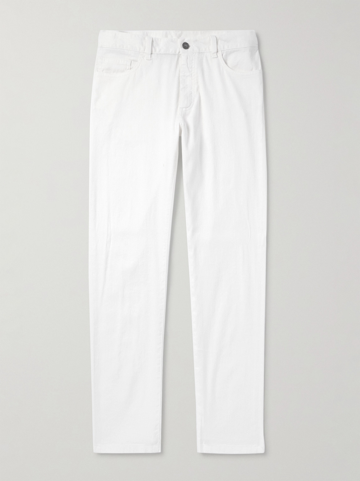 Zegna Roccia Slim-Fit Straight-Leg Garment-Dyed Linen-Blend Trousers - Men