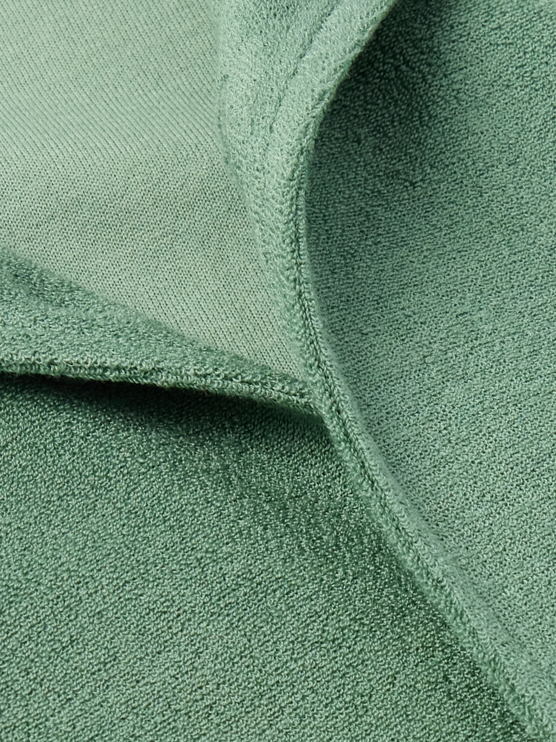 Shop Zegna Camp-collar Cotton And Silk-blend Terry Shirt In Green