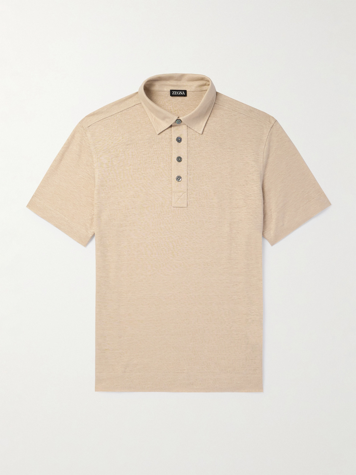 Zegna Slim-Fit Linen Polo Shirt - Men
