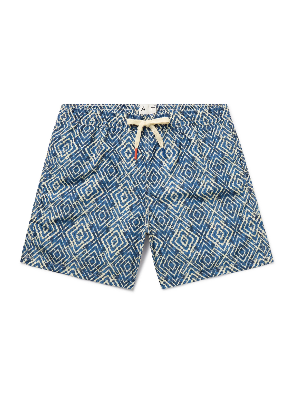 Altea - Slim-Fit Mid-Length Printed Swim Shorts - Men - Blue - S