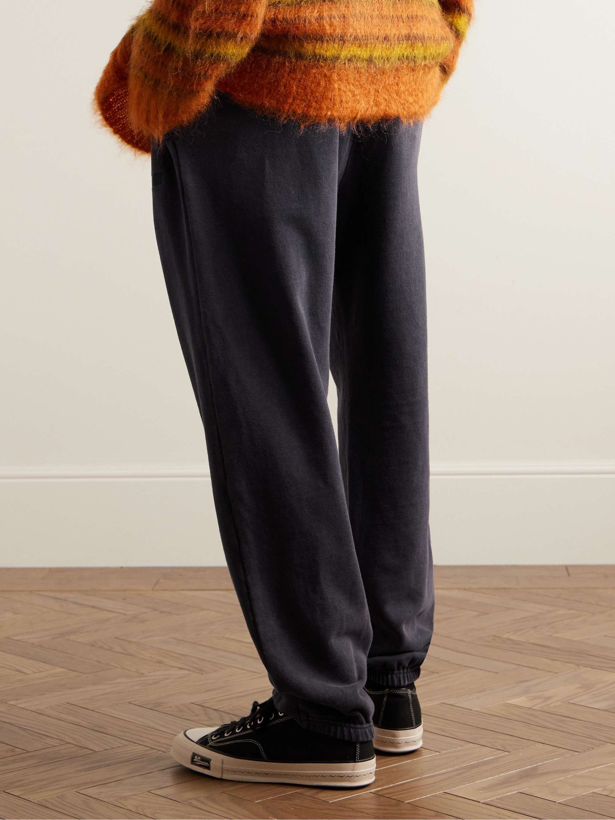 THROWING FITS Tapered LogoEmbroidered CottonJersey Sweatpants for Men