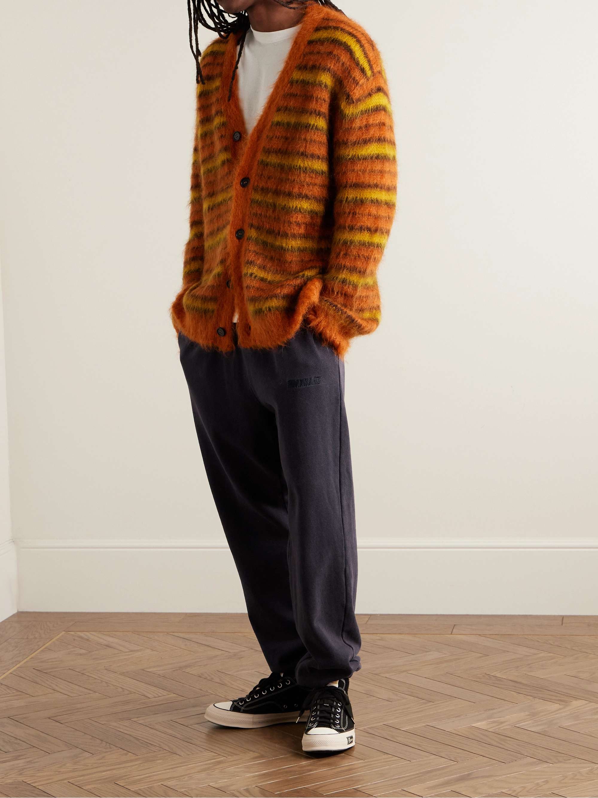 THROWING FITS Tapered LogoEmbroidered CottonJersey Sweatpants for Men