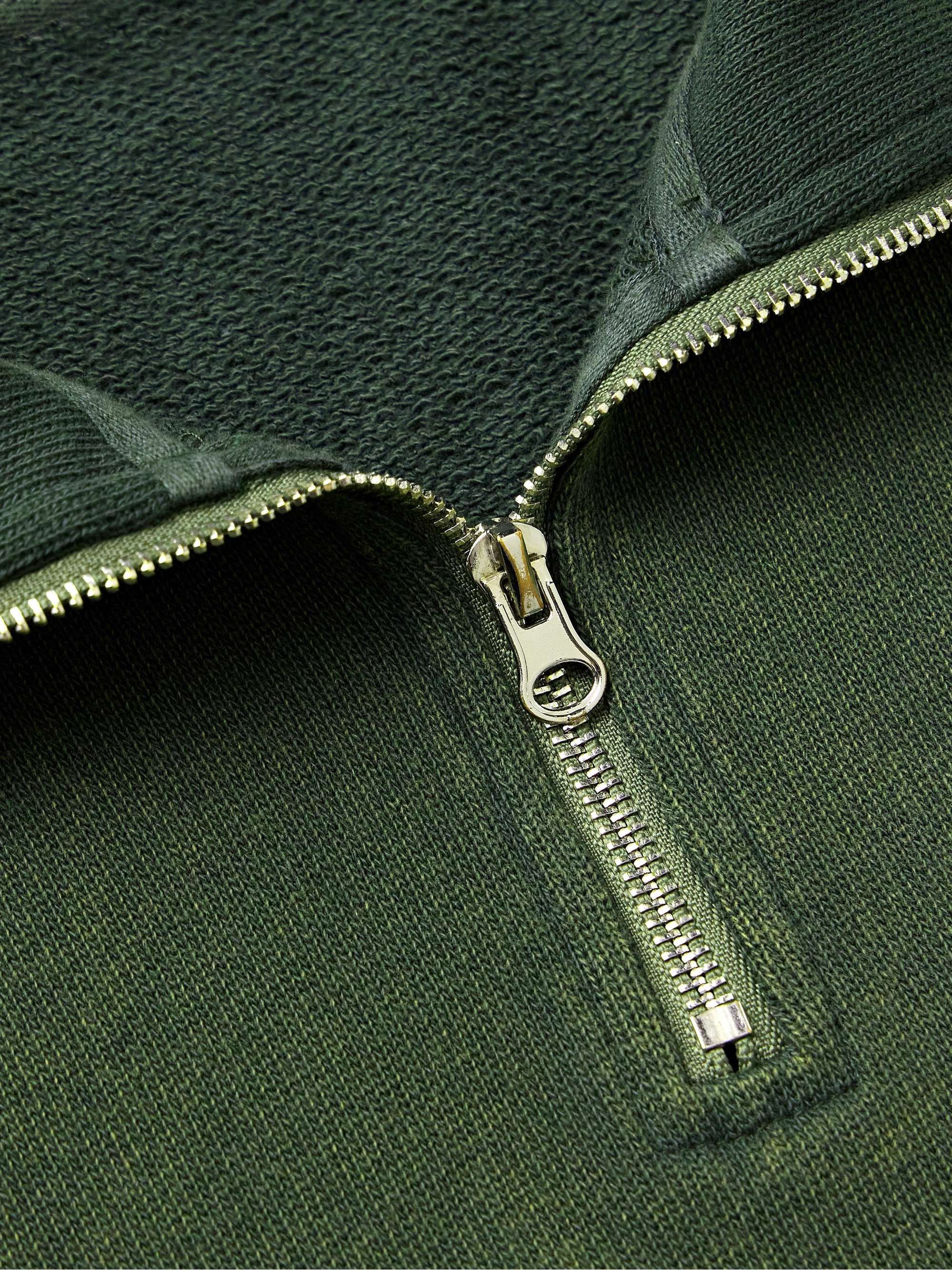 THROWING FITS LogoEmbroidered CottonJersey HalfZip Sweatshirt for