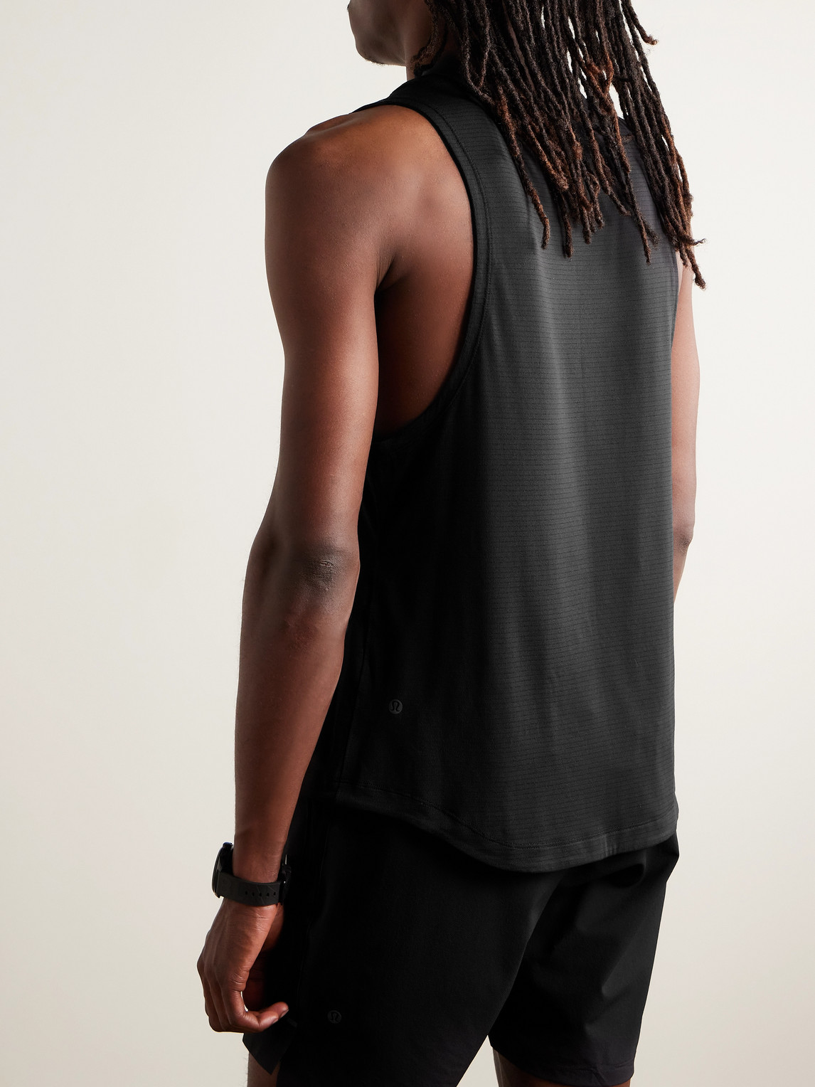 Shop Lululemon License To Train Recycled-mesh Tank Top In Black