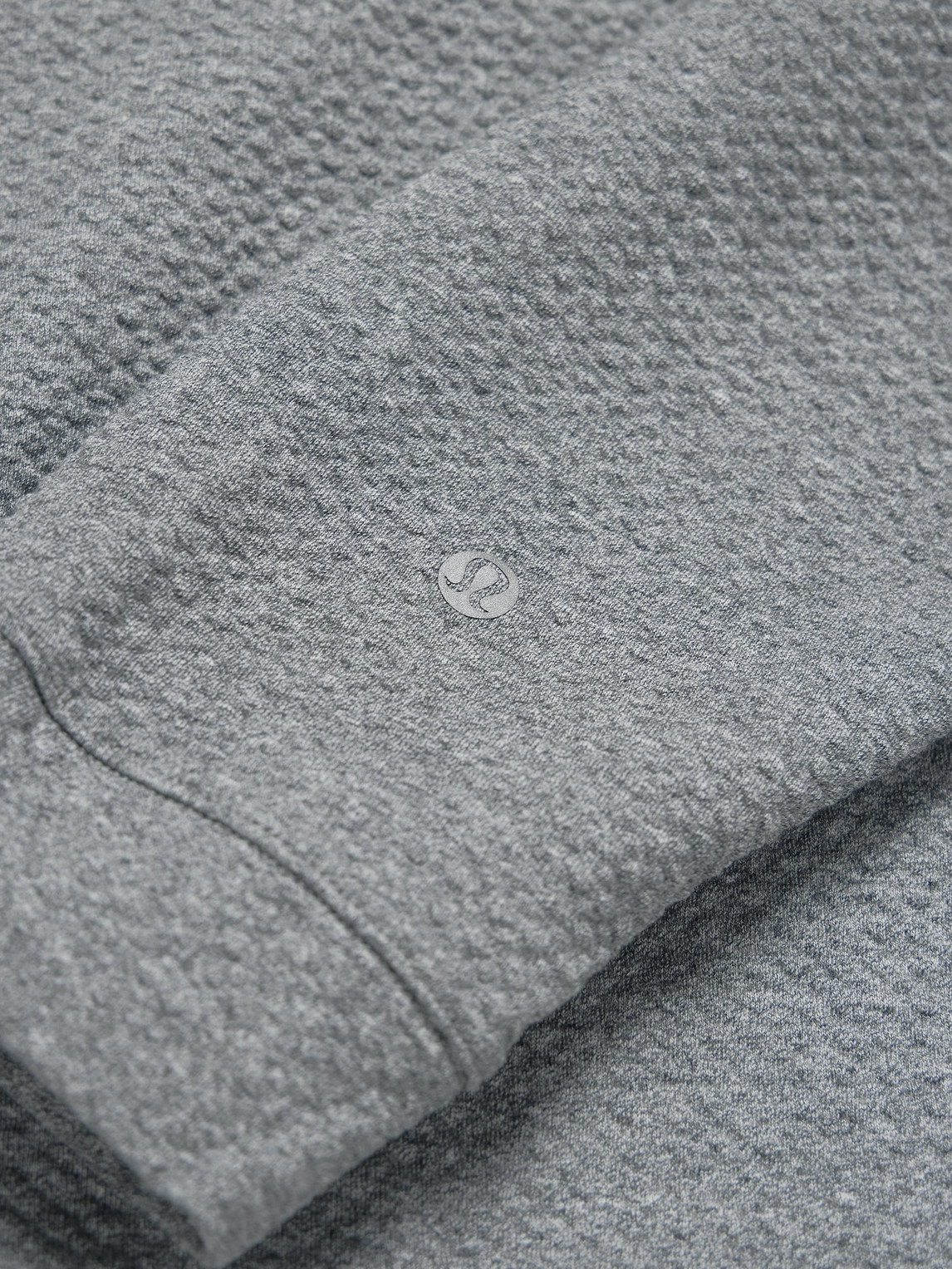 Shop Lululemon At Ease Double-knit Textured Cotton-blend Hoodie In Gray