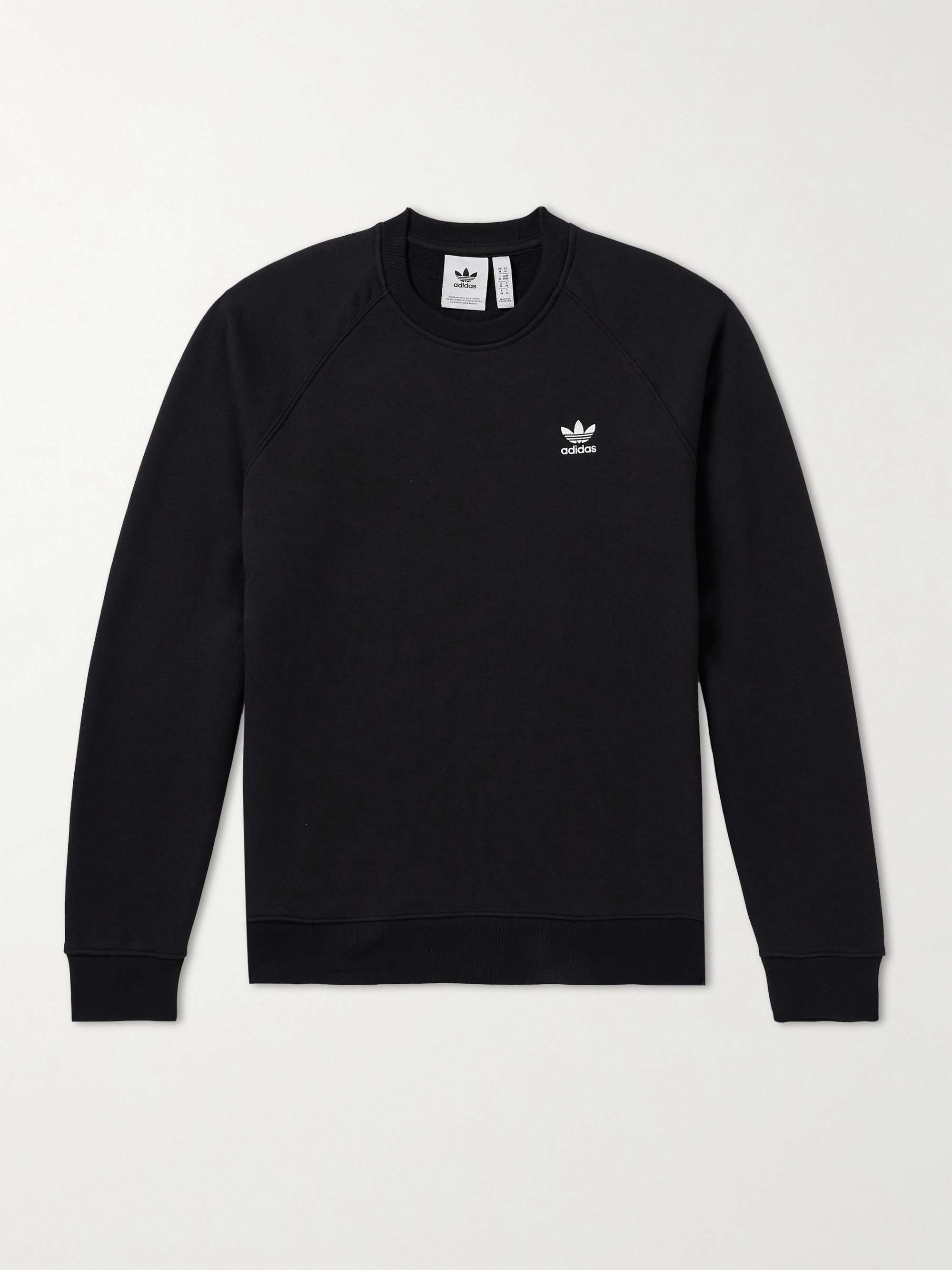 ADIDAS ORIGINALS Essential Logo-Embroidered Cotton-Blend Jersey Sweatshirt  for Men | MR PORTER