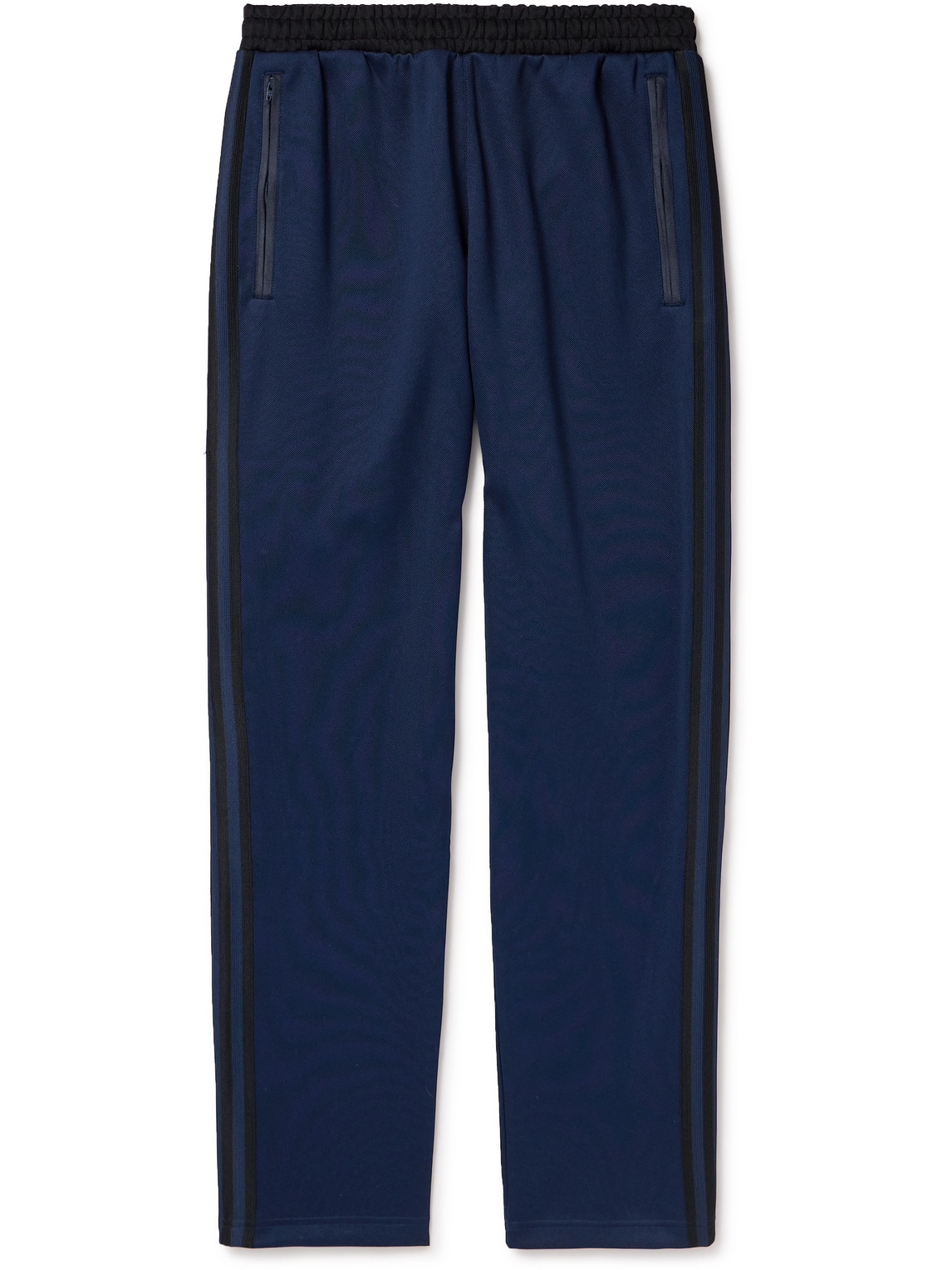 Adidas Originals Premium Straight-leg Striped Jersey Track Trousers In Blue