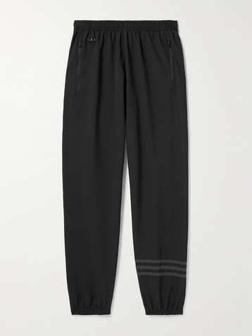 Adibreak Straight-Leg Logo-Appliquéd Striped Tech-Jersey Track Pants