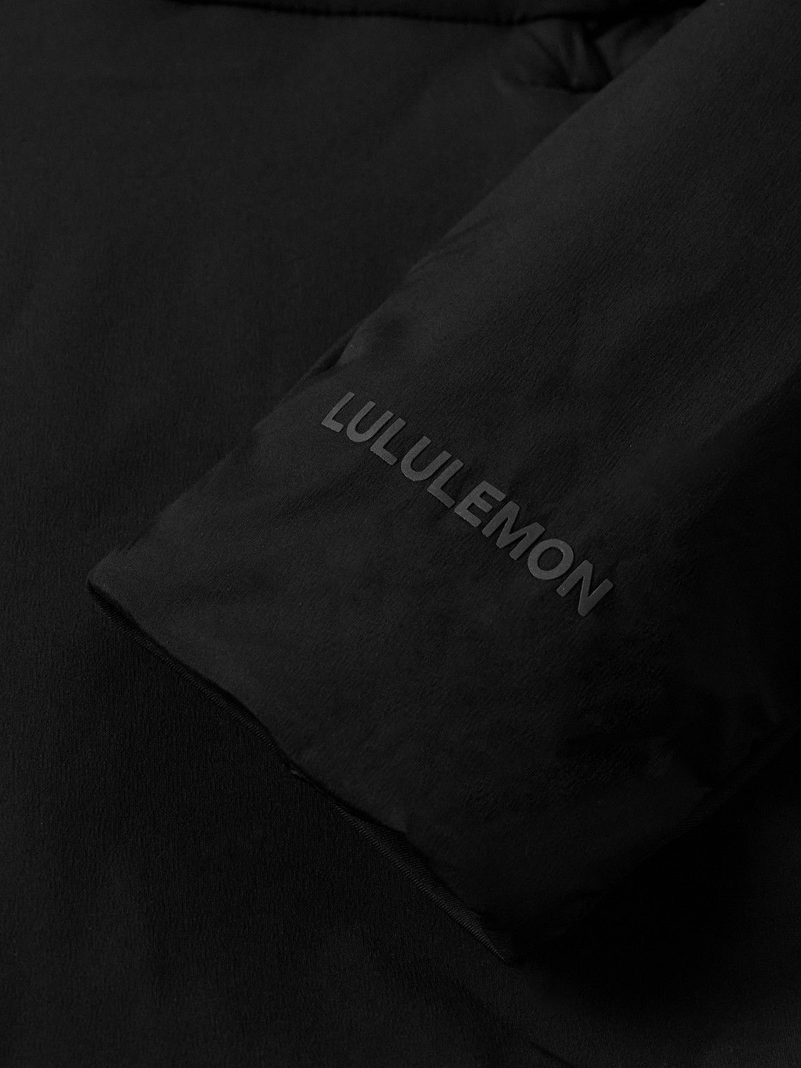 Shop Lululemon Down For It All Quilted Primaloft Glyde™ And Stretch-jersey Down Jacket In Black