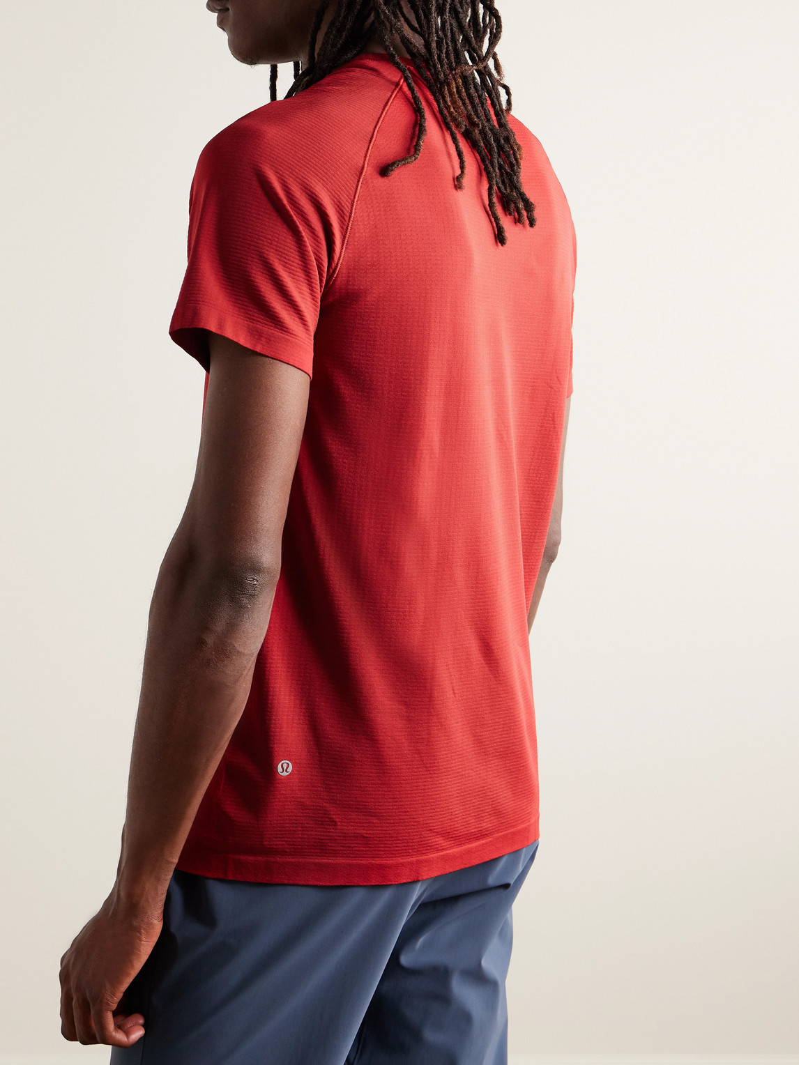 Shop Lululemon Metal Vent Tech 2.5 Stretch-jersey T-shirt In Red