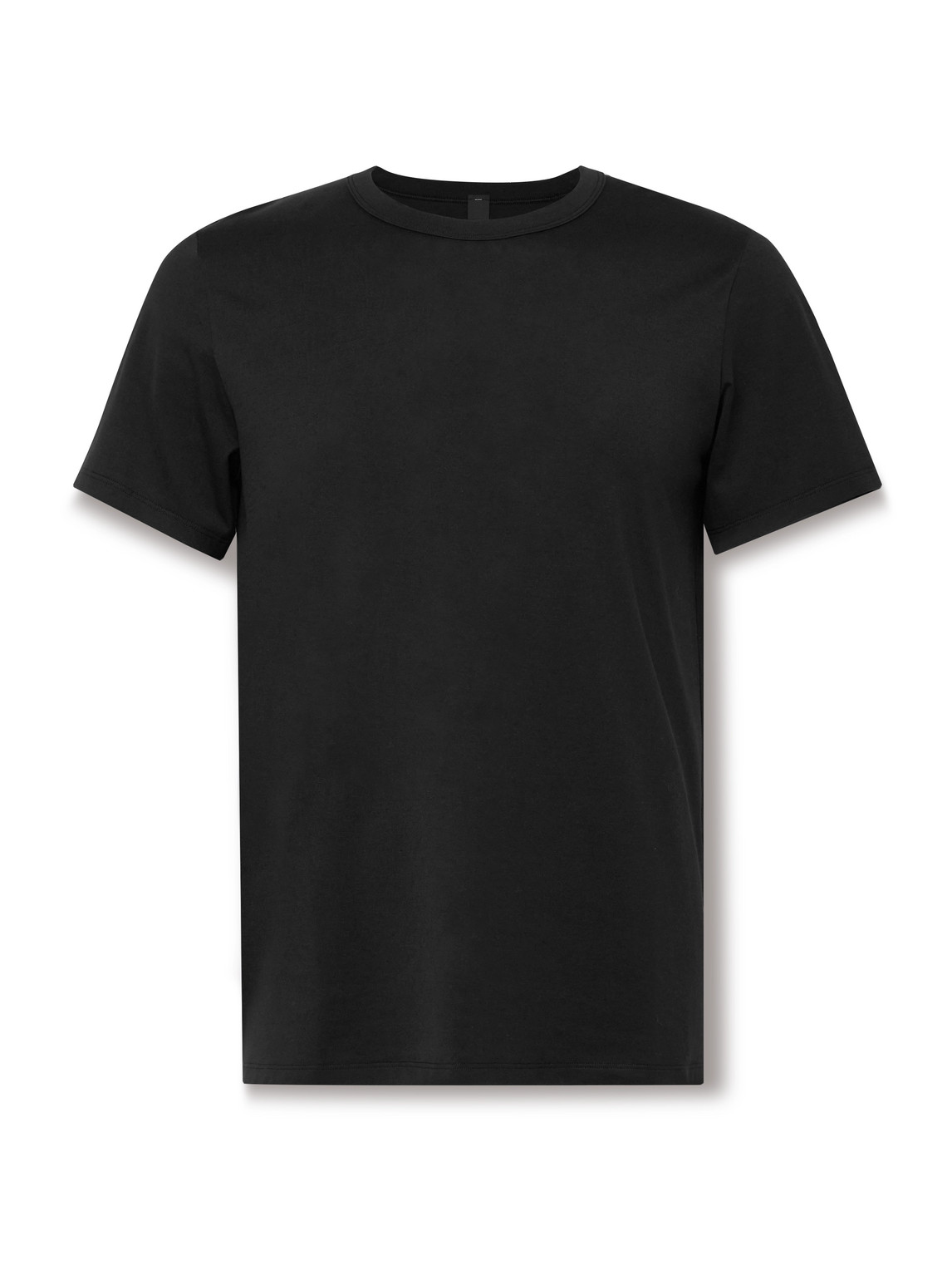 Shop Lululemon The Fundamental Stretch-jersey T-shirt In Black