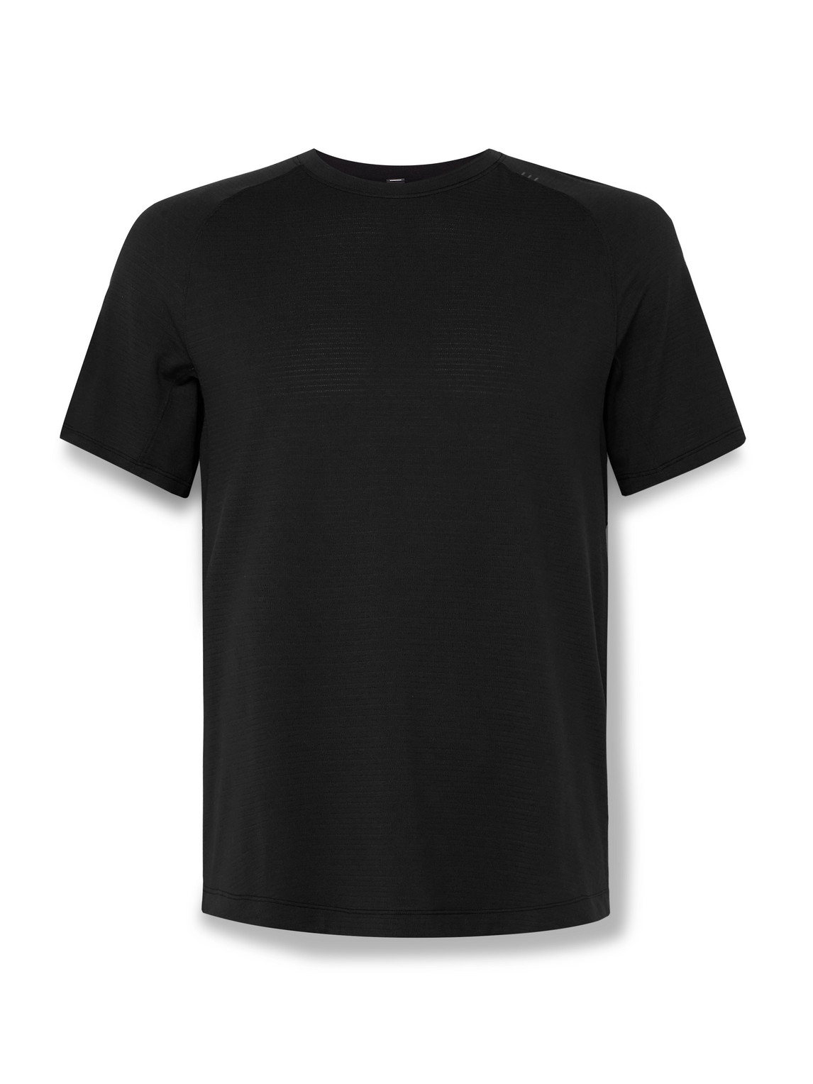 Shop Lululemon License To Train Stretch Recycled-mesh T-shirt In Black