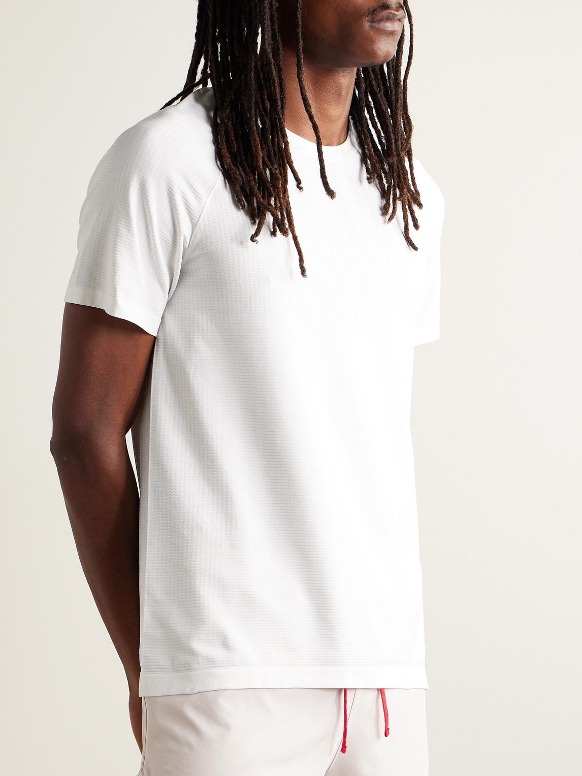 Shop Lululemon Metal Vent Tech 2.5 Stretch-jersey T-shirt In White