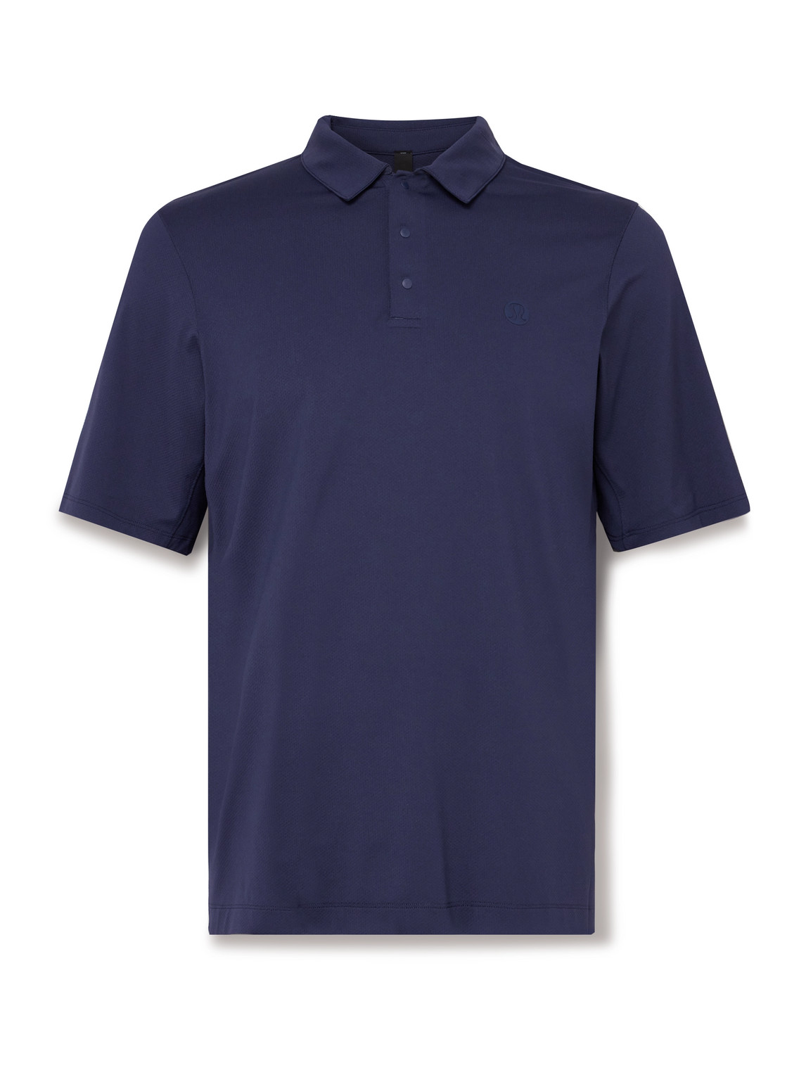 Lululemon Logo-appliquéd Stretch Recycled-piqué Polo Shirt In Blue