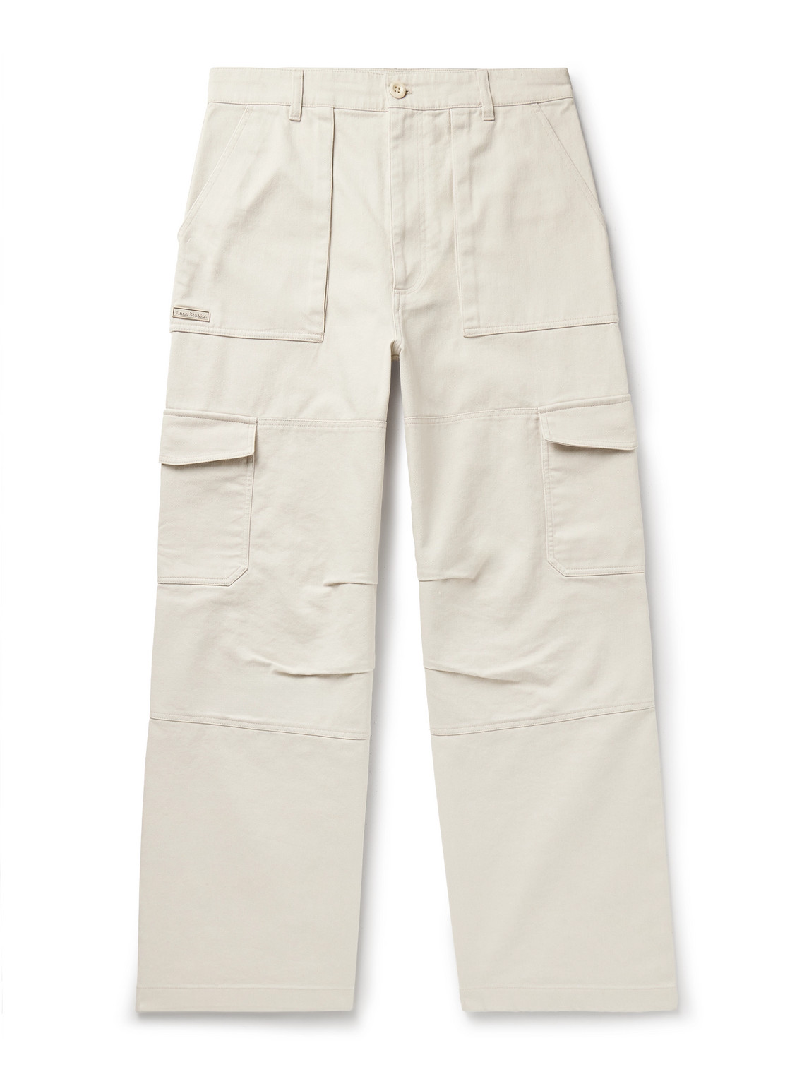 Acne Studios Patsony Straight-leg Cotton-blend Cargo Trousers In White