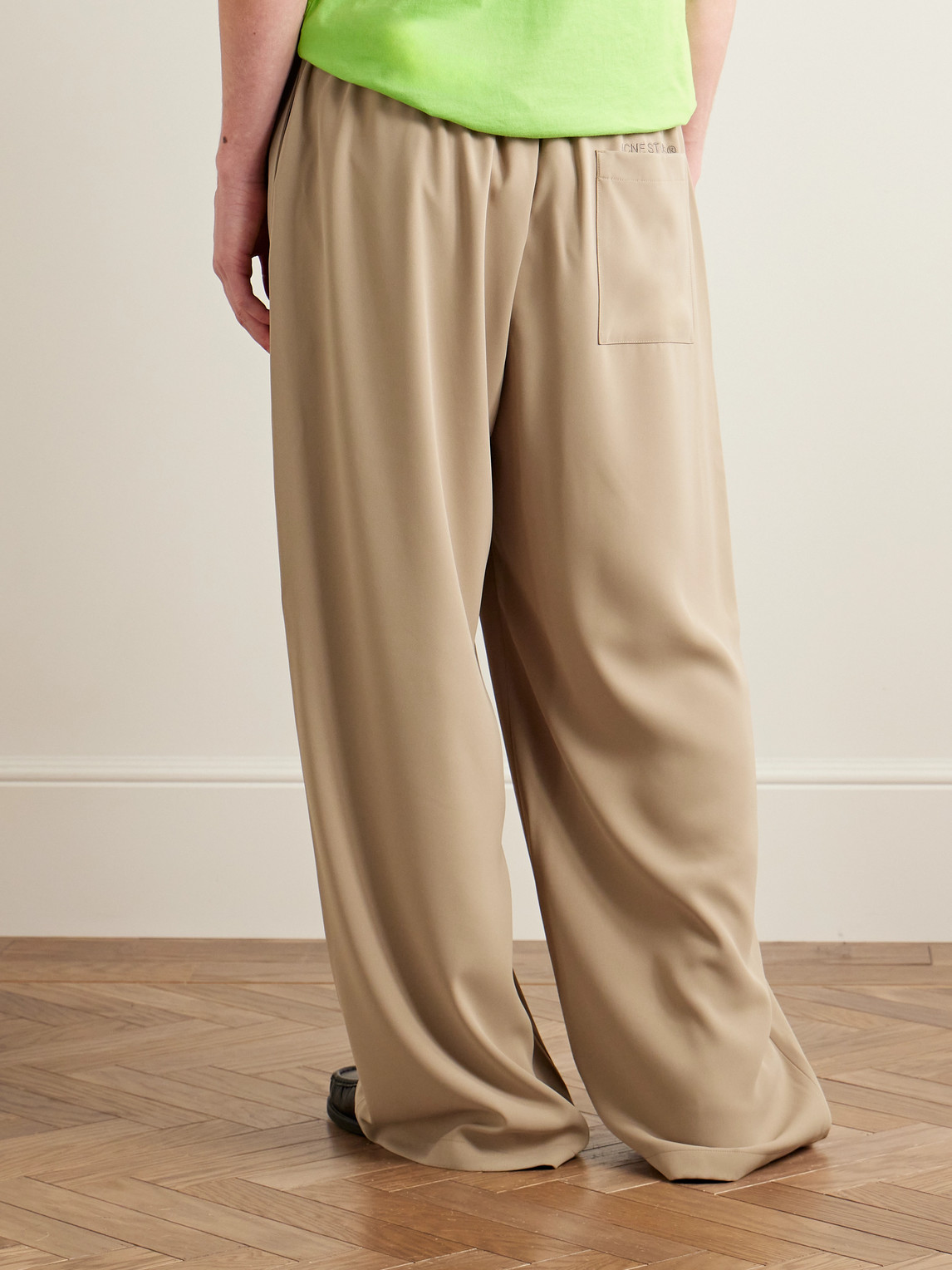 Shop Acne Studios Prudenta Wide-leg Twill Trousers In Neutrals