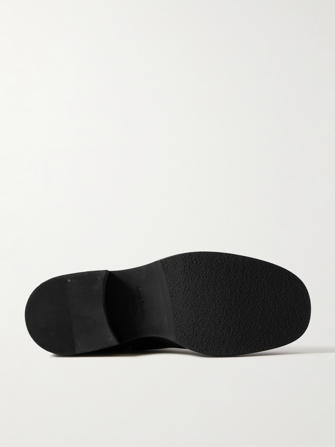 Shop Acne Studios Besare Logo-debossed Leather Boots In Black