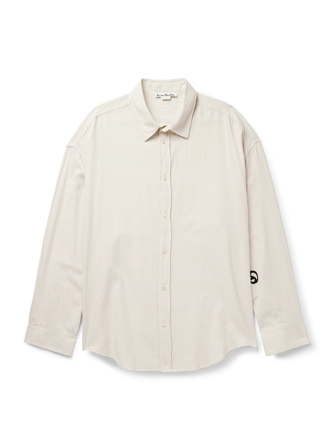 Acne Studios Setar Oversized Logo-appliquéd Cotton Shirt In White
