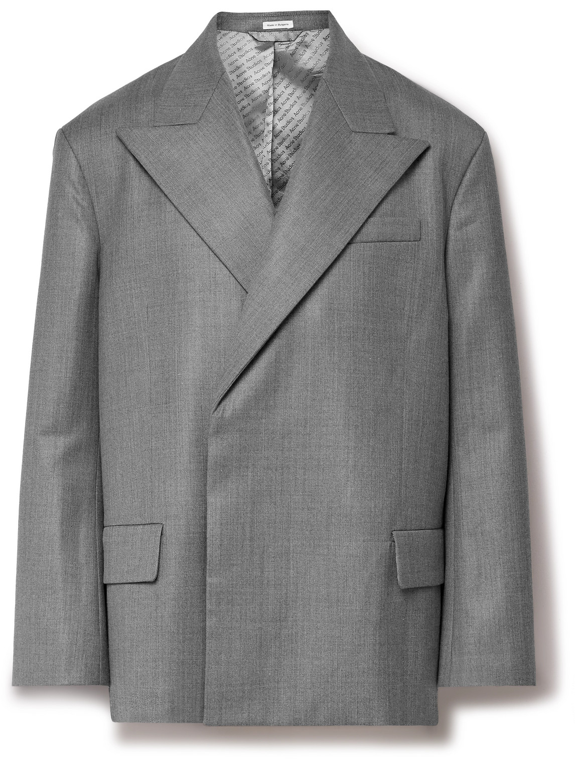 Acne Studios Jarrio Woven Suit Jacket In Gray