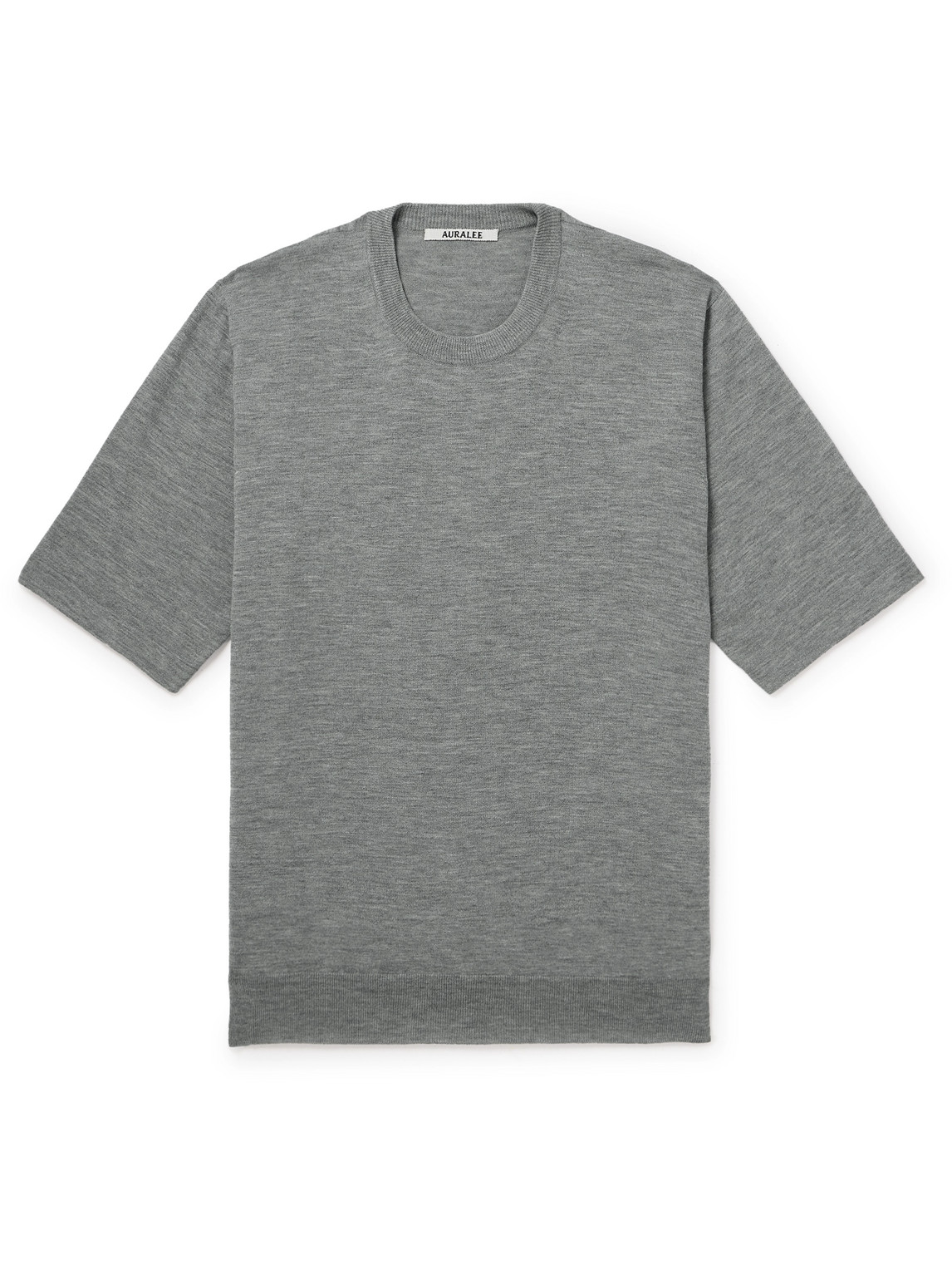 Auralee Cashmere T-shirt In Gray