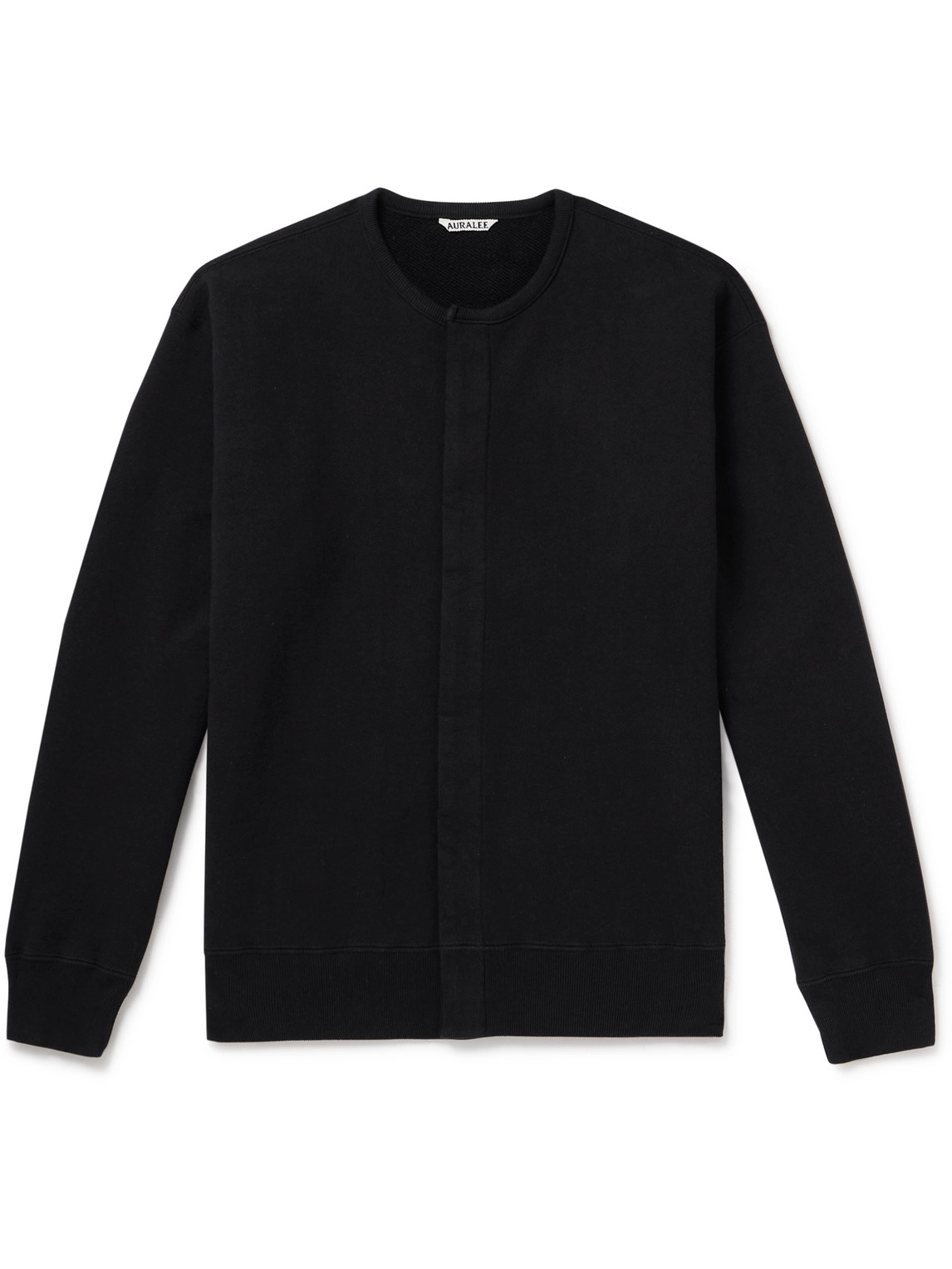Auralee Cotton-jersey Cardigan In Black